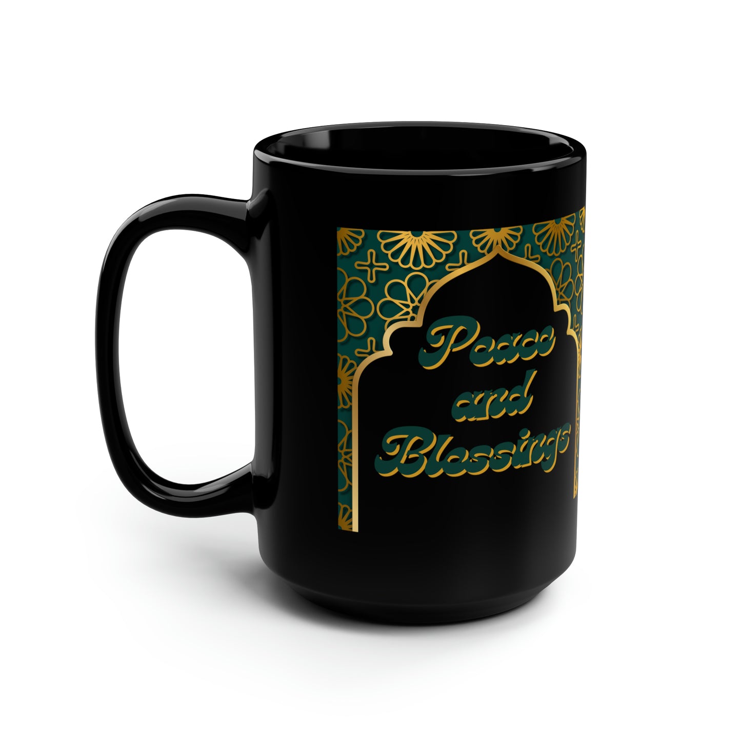 Chefao Peace and Blessings II, Black Mug, 15oz