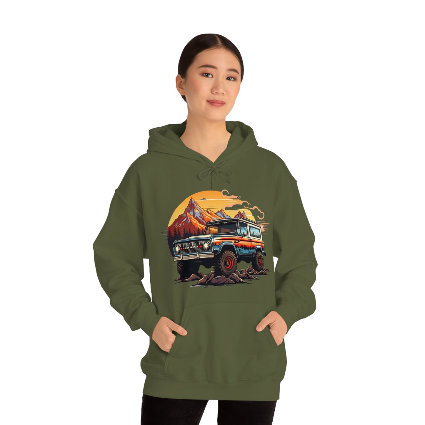 Retro, Rugged Charm, Unisex Heavy Blend Hooded Sweatshirt
