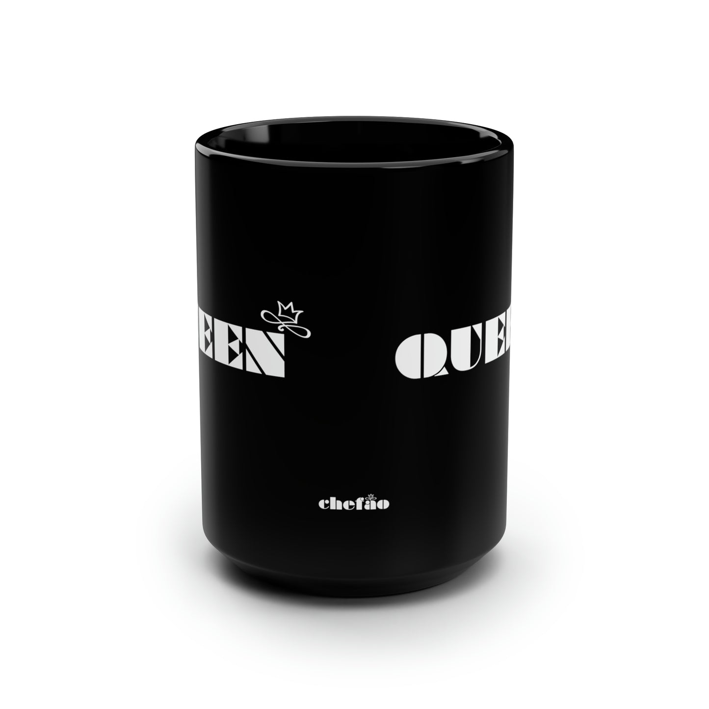 Chefao Queen I, Black Mug, 15oz