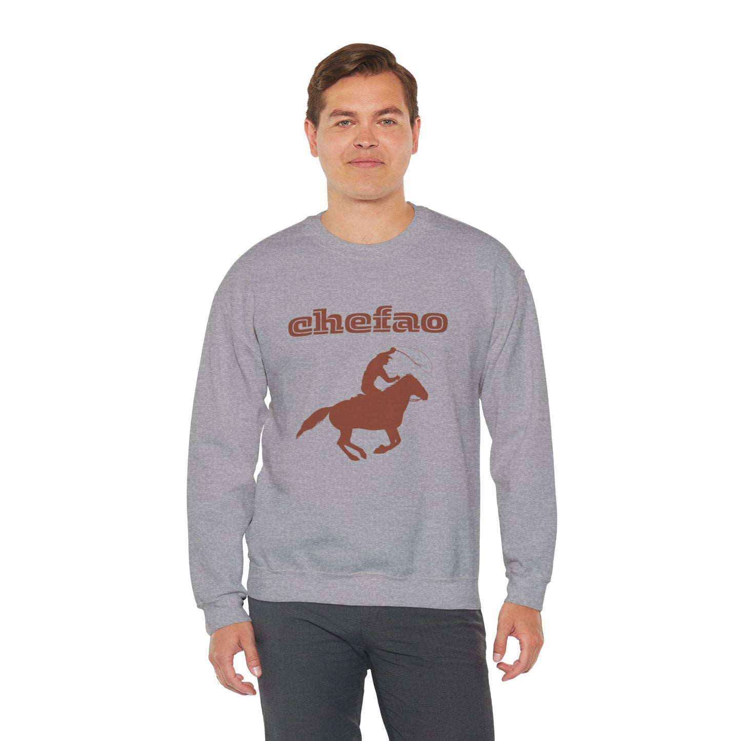 Chefao Cowboy III, Unisex Heavy Blend Crewneck Sweatshirt