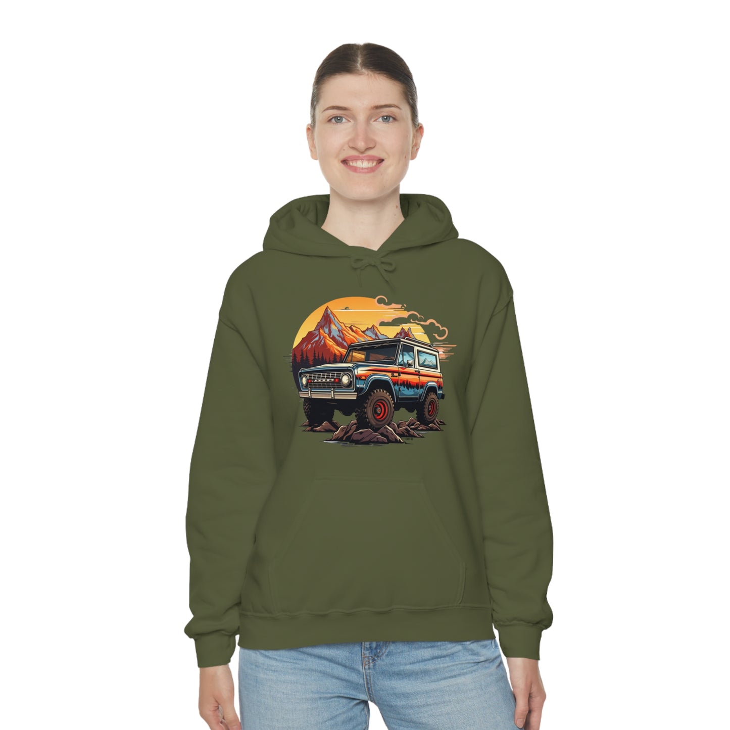 Retro, Rugged Charm, Unisex Heavy Blend Hooded Sweatshirt