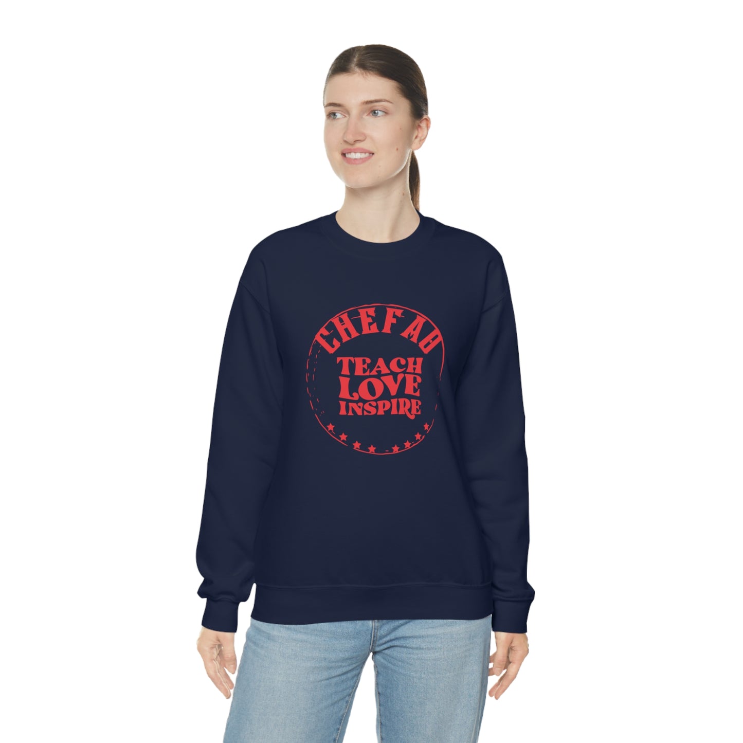 Chefao Teacher IV, Unisex Heavy Blend Crewneck Sweatshirt