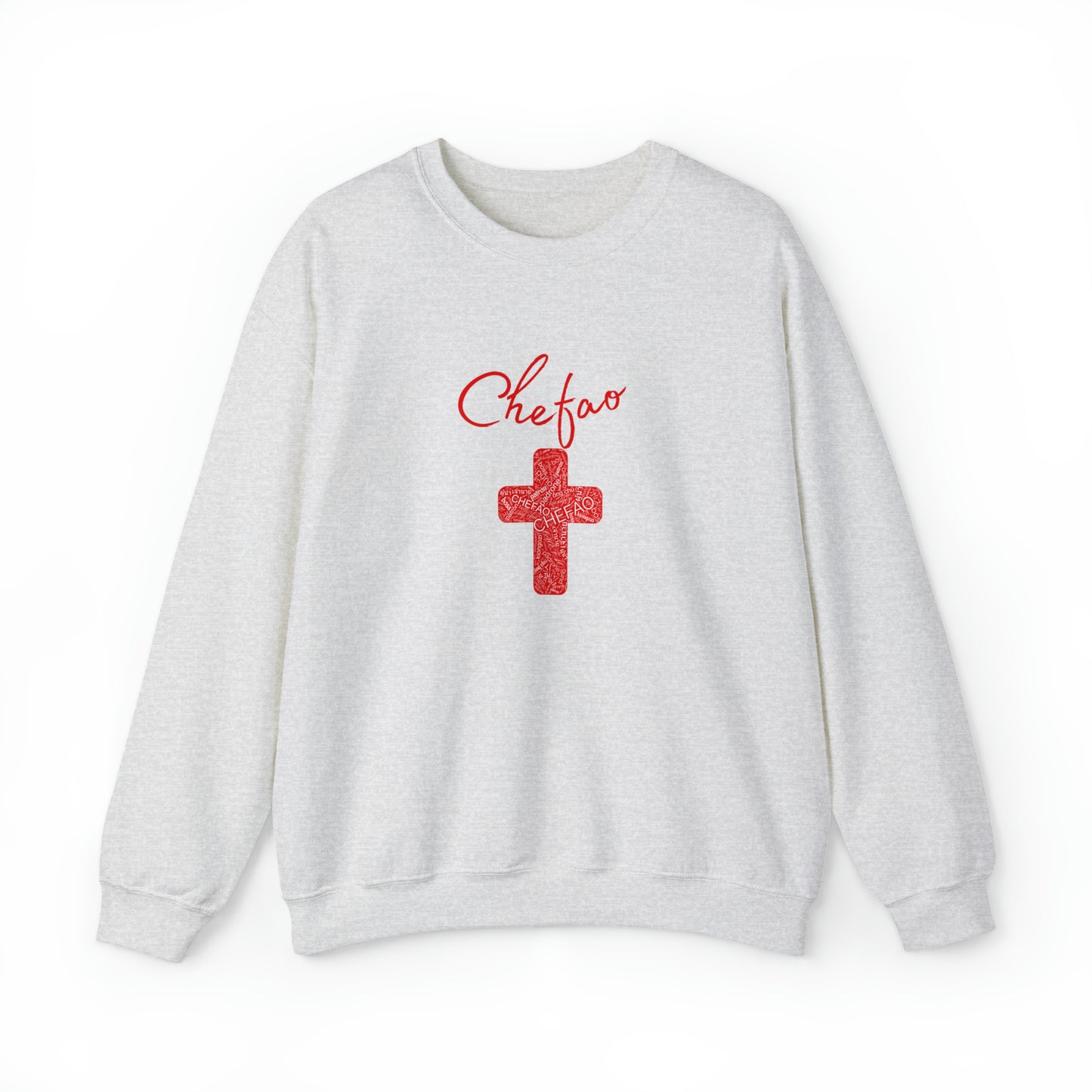 Chefao Cross I Red, Unisex Heavy Blend Crewneck Sweatshirt