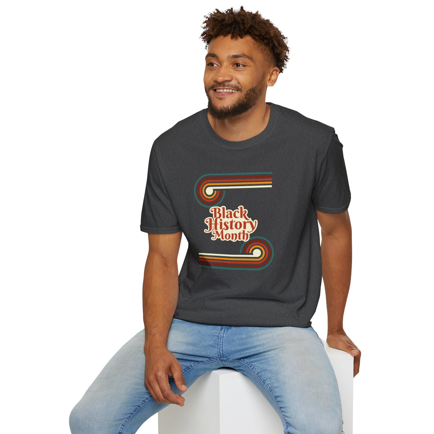 Chefao Retro Black History Month Emblem I, Unisex Softstyle T-Shirt