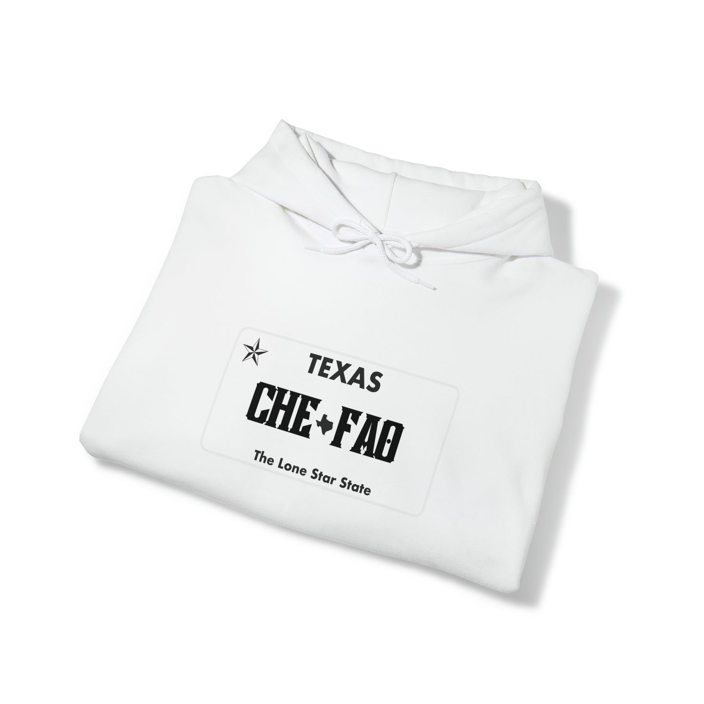 Chefao Texas License Plate I, Unisex Heavy Blend Hooded Sweatshirt
