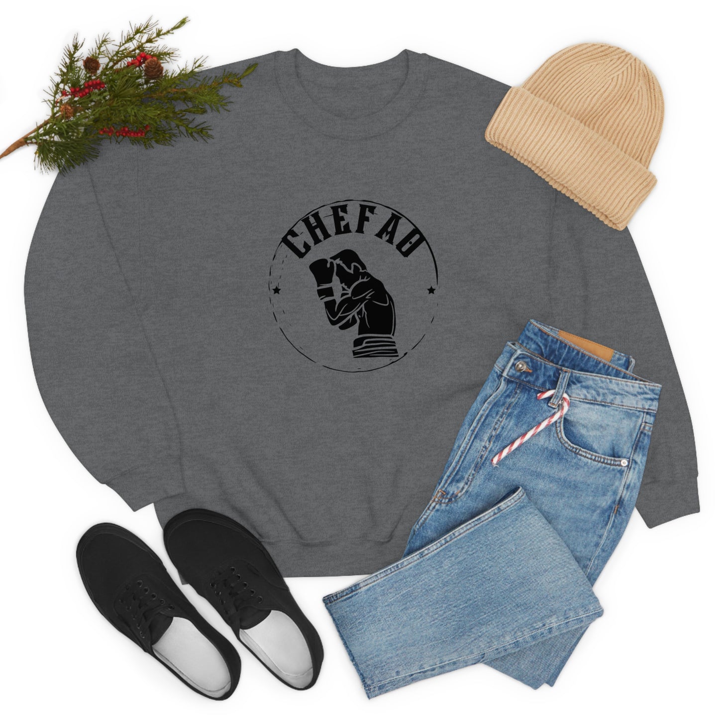 Chefao Boxer I, Unisex Heavy Blend Crewneck Sweatshirt
