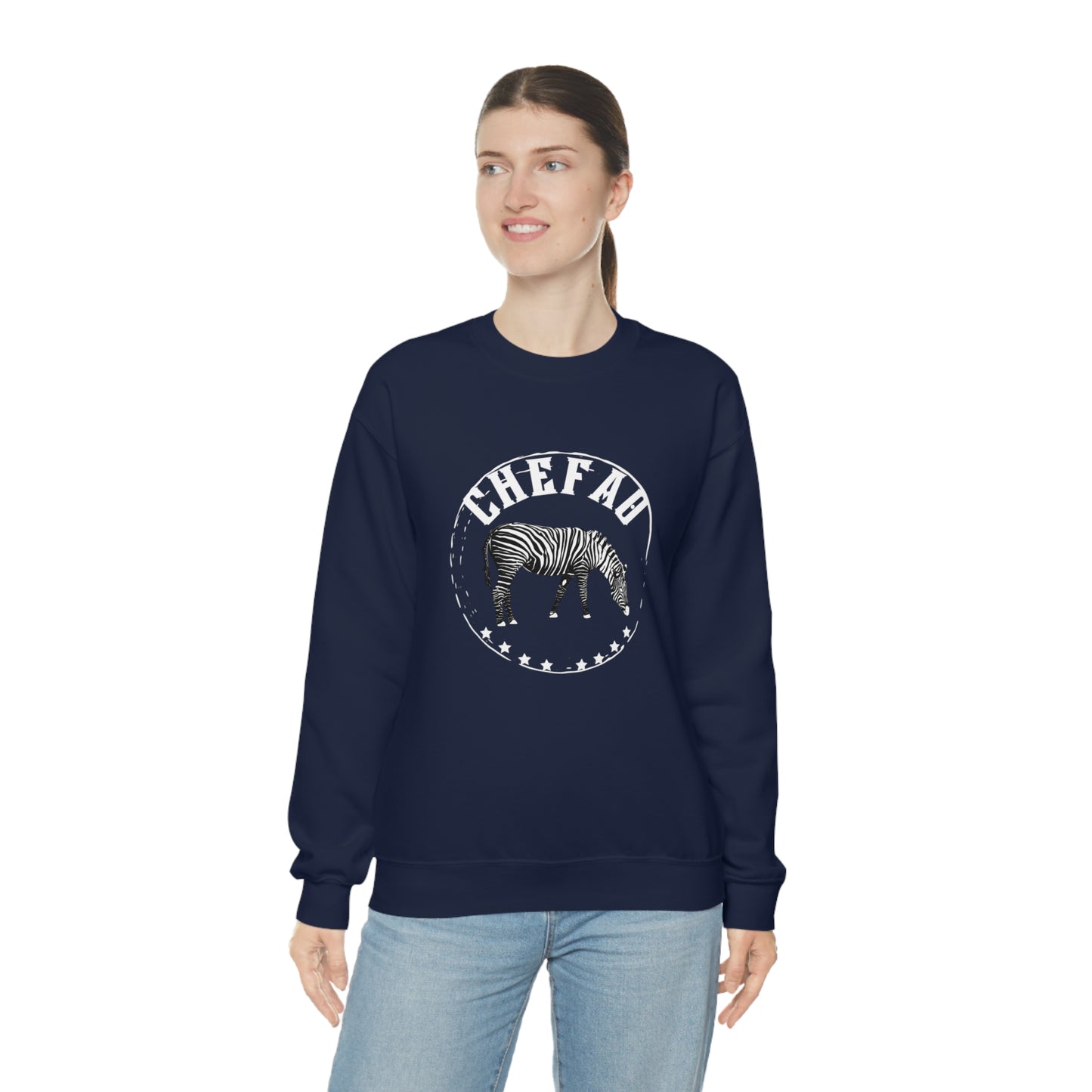 Chefao Zebra I, Unisex Heavy Blend Crewneck Sweatshirt
