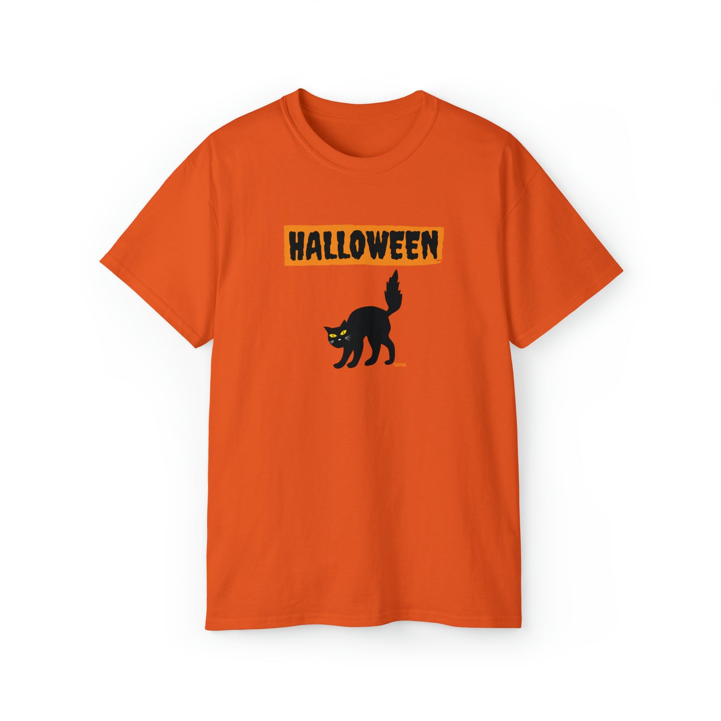 Halloween Cat, Unisex Ultra Cotton Tee