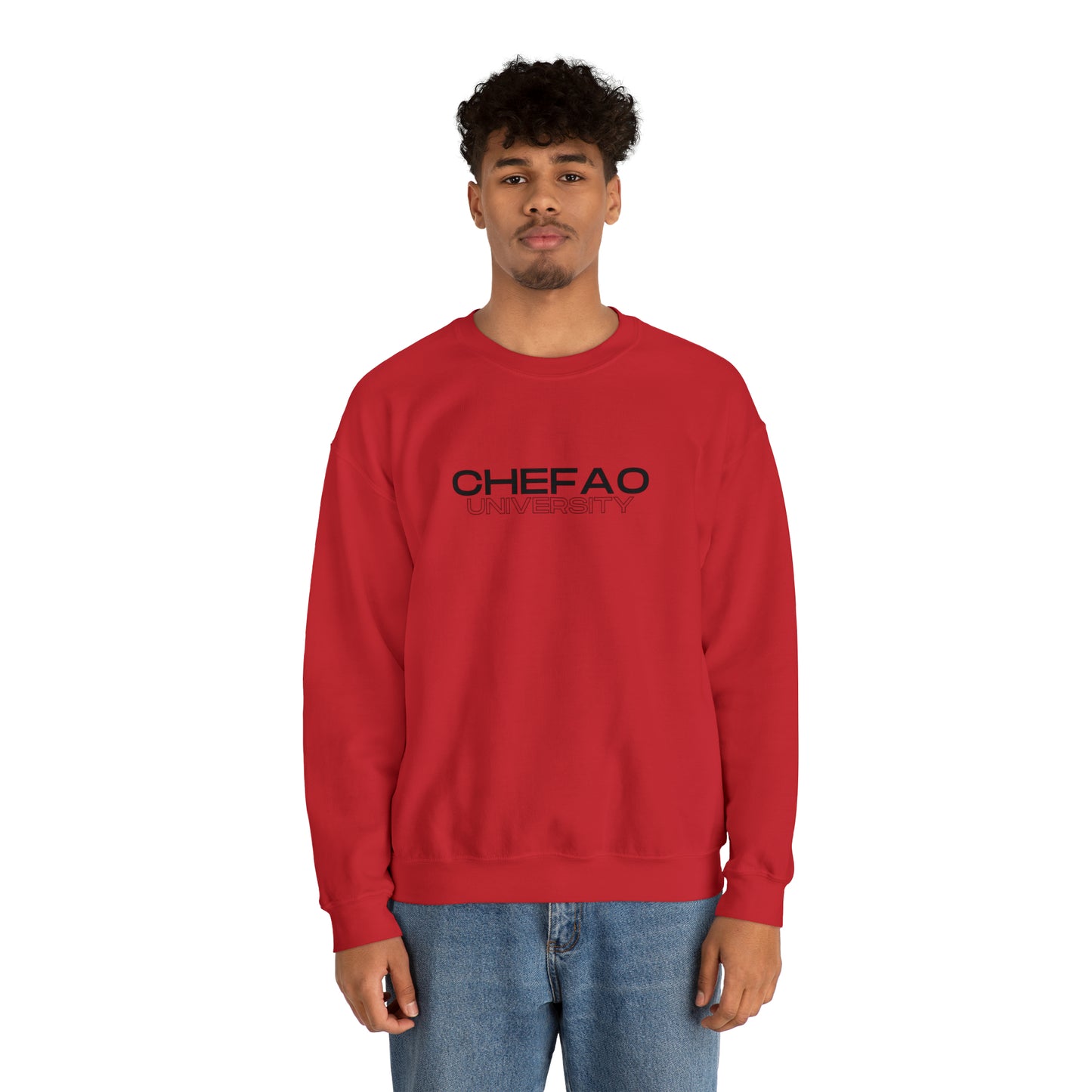 Chefao University I, Unisex Heavy Blend Crewneck Sweatshirt