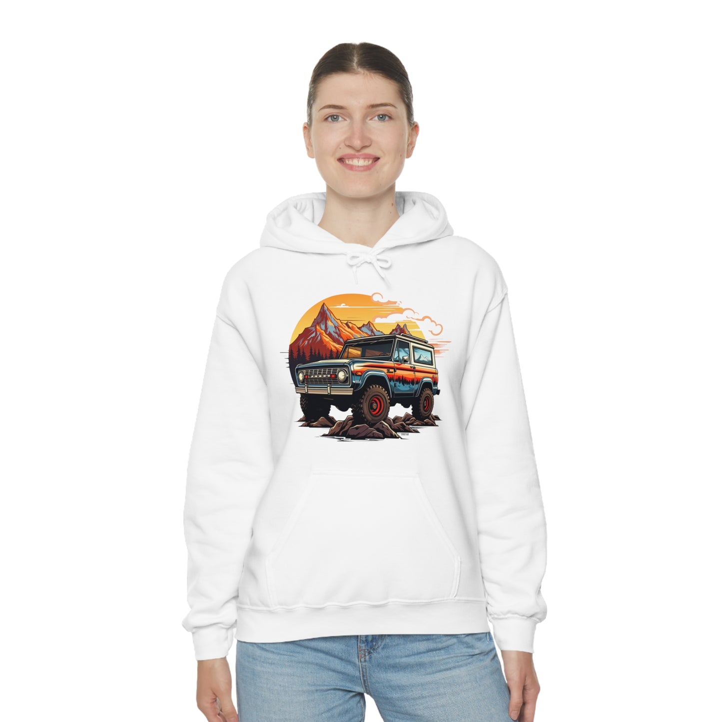 Retro, Rugged Charm, Unisex Heavy Blend Hooded Sweatshirt