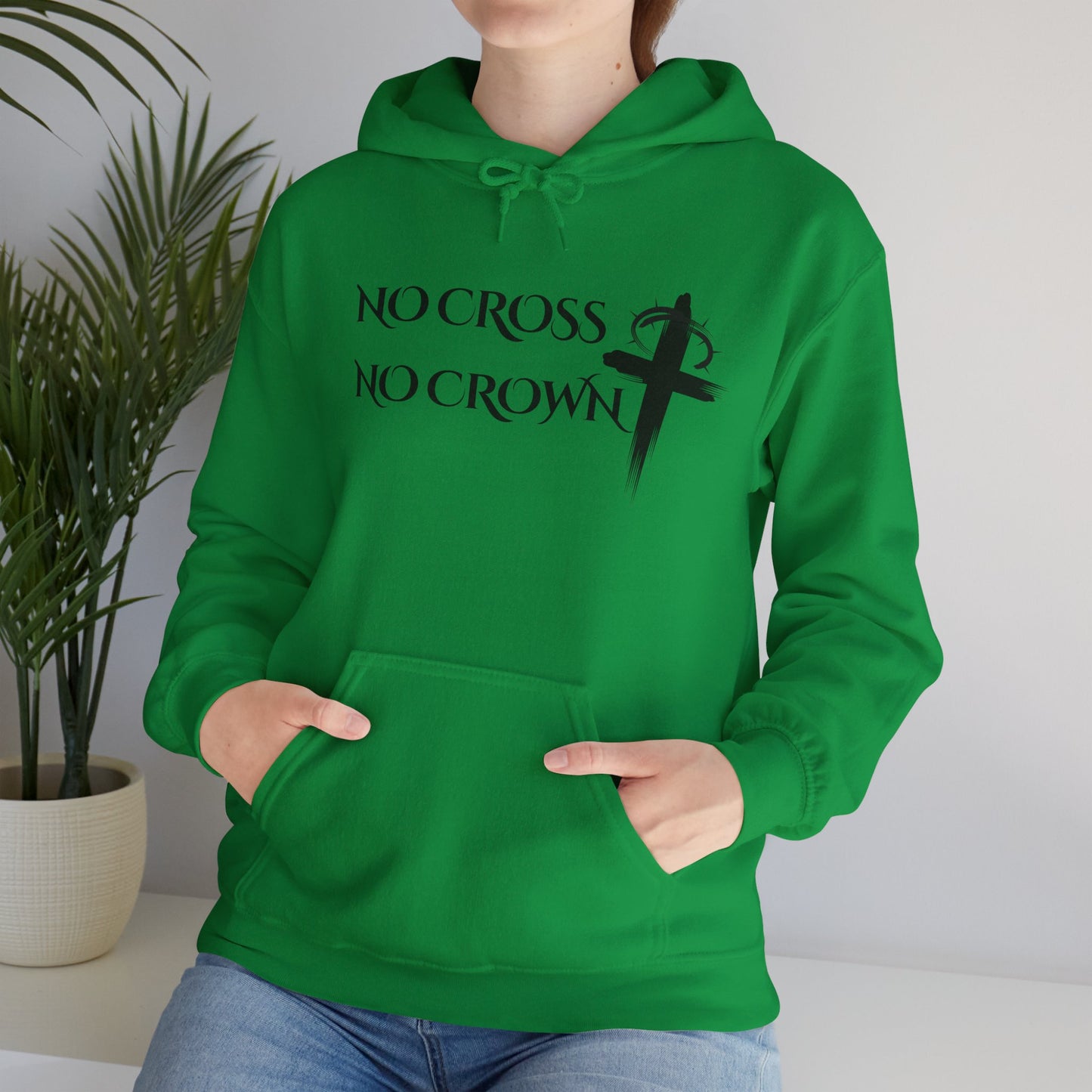 No Cross No Crown, Unisex Heavy Blend™ Hooded Sweatshirt