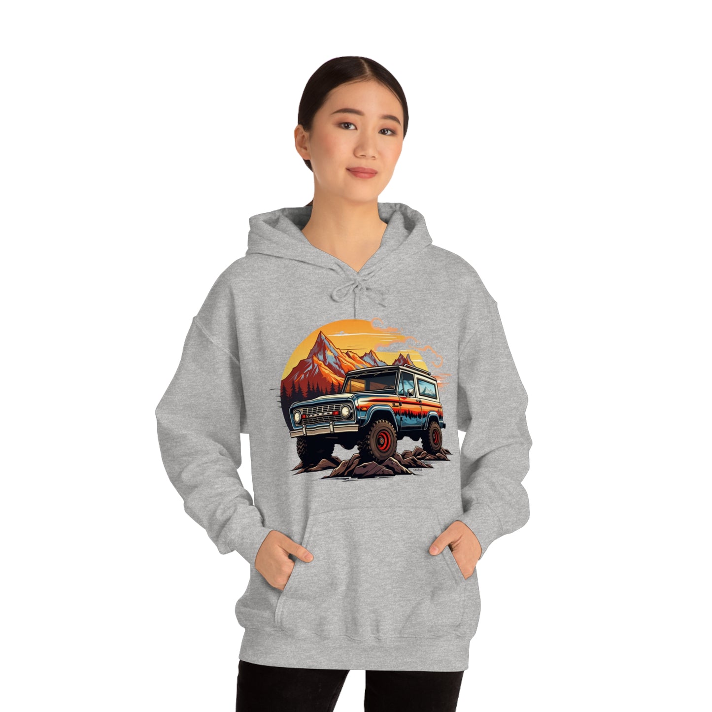 Retro, Rugged Charm, Unisex Heavy Blend Hooded Sweatshirt