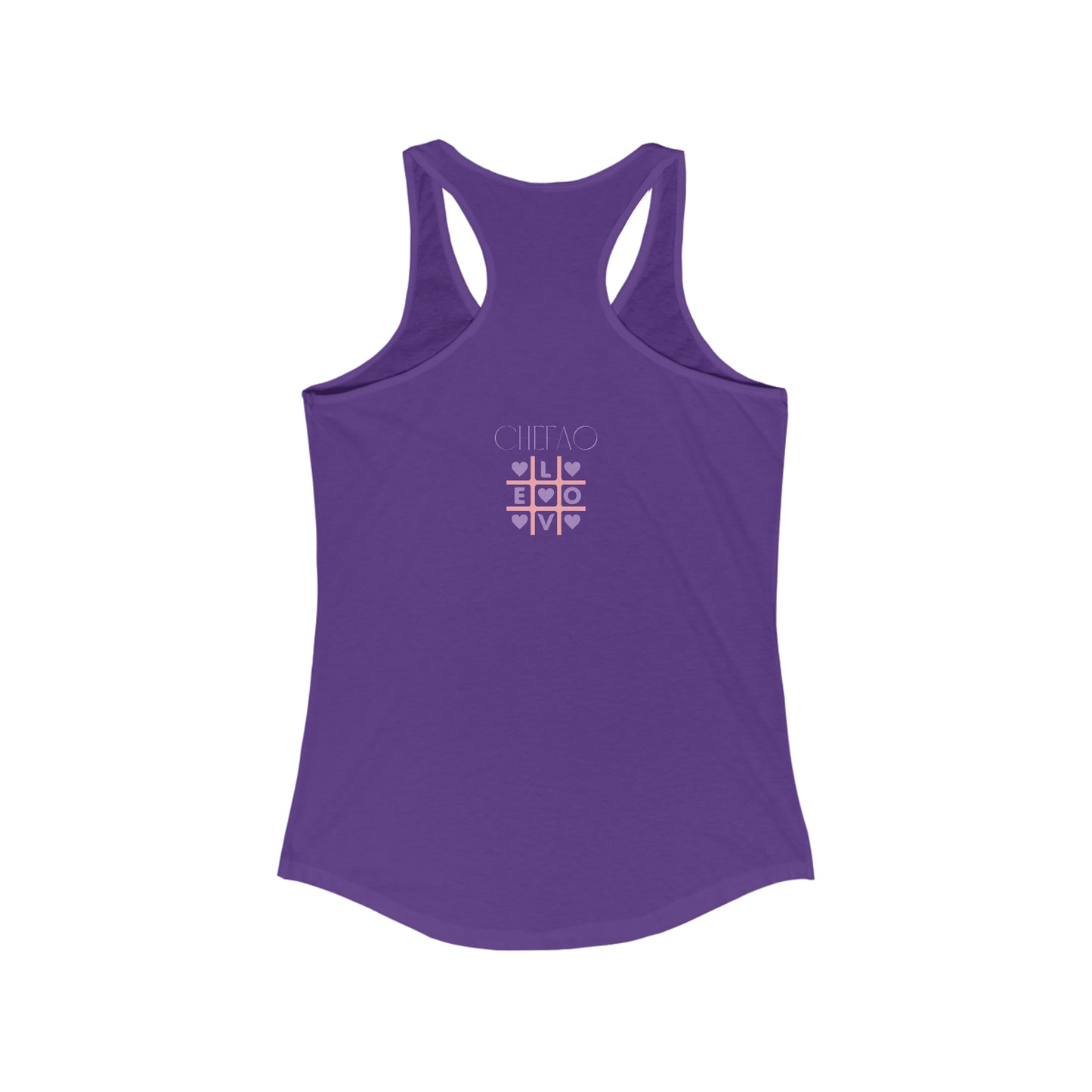 Chefao Love Tic Tac Toe  I, Women's Ideal Racerback Tank