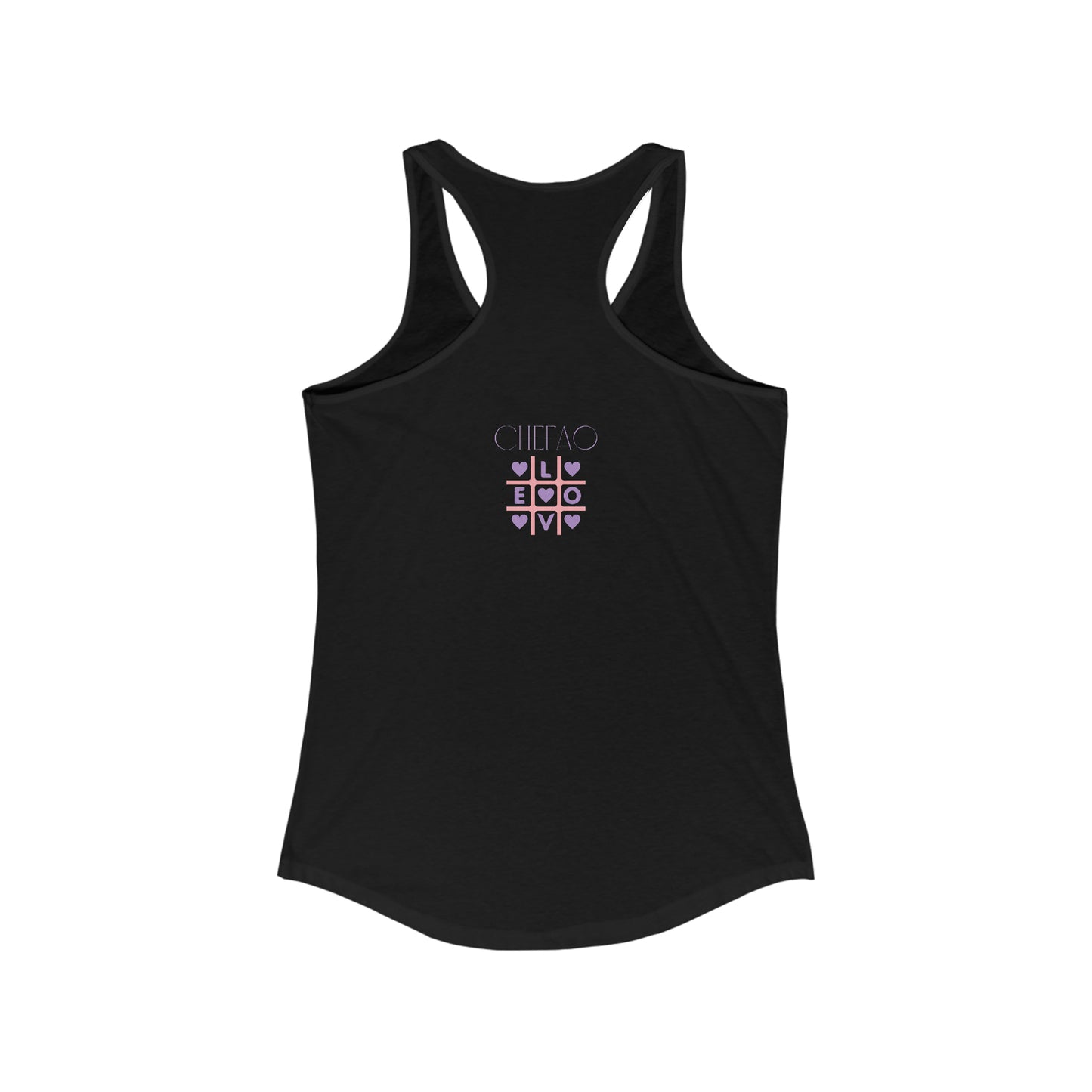 Chefao Love Tic Tac Toe  I, Women's Ideal Racerback Tank