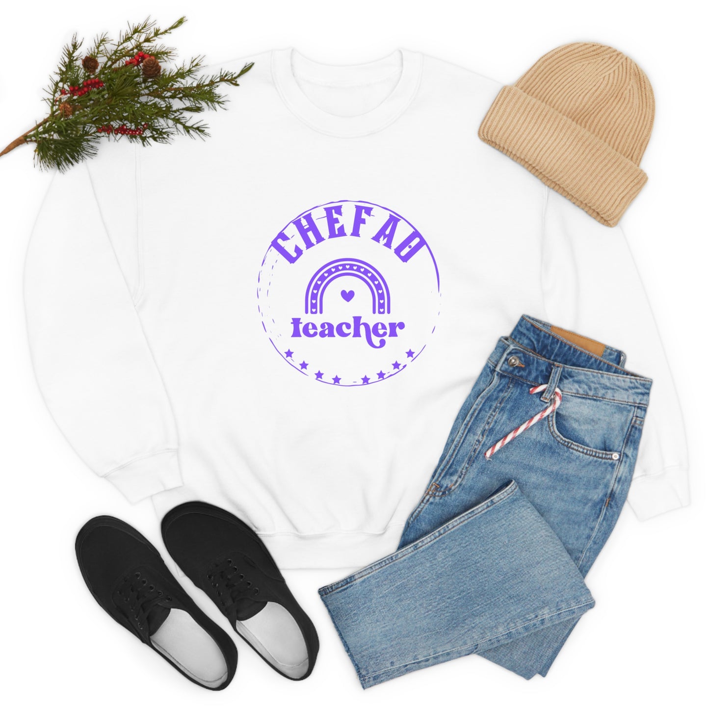 Chefao Teacher III, Unisex Heavy Blend Crewneck Sweatshirt