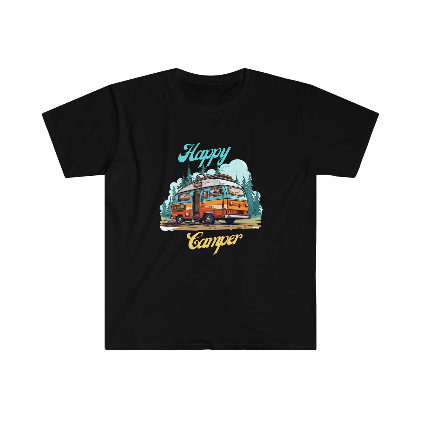 Happy Camper, Unisex Softstyle T-Shirt