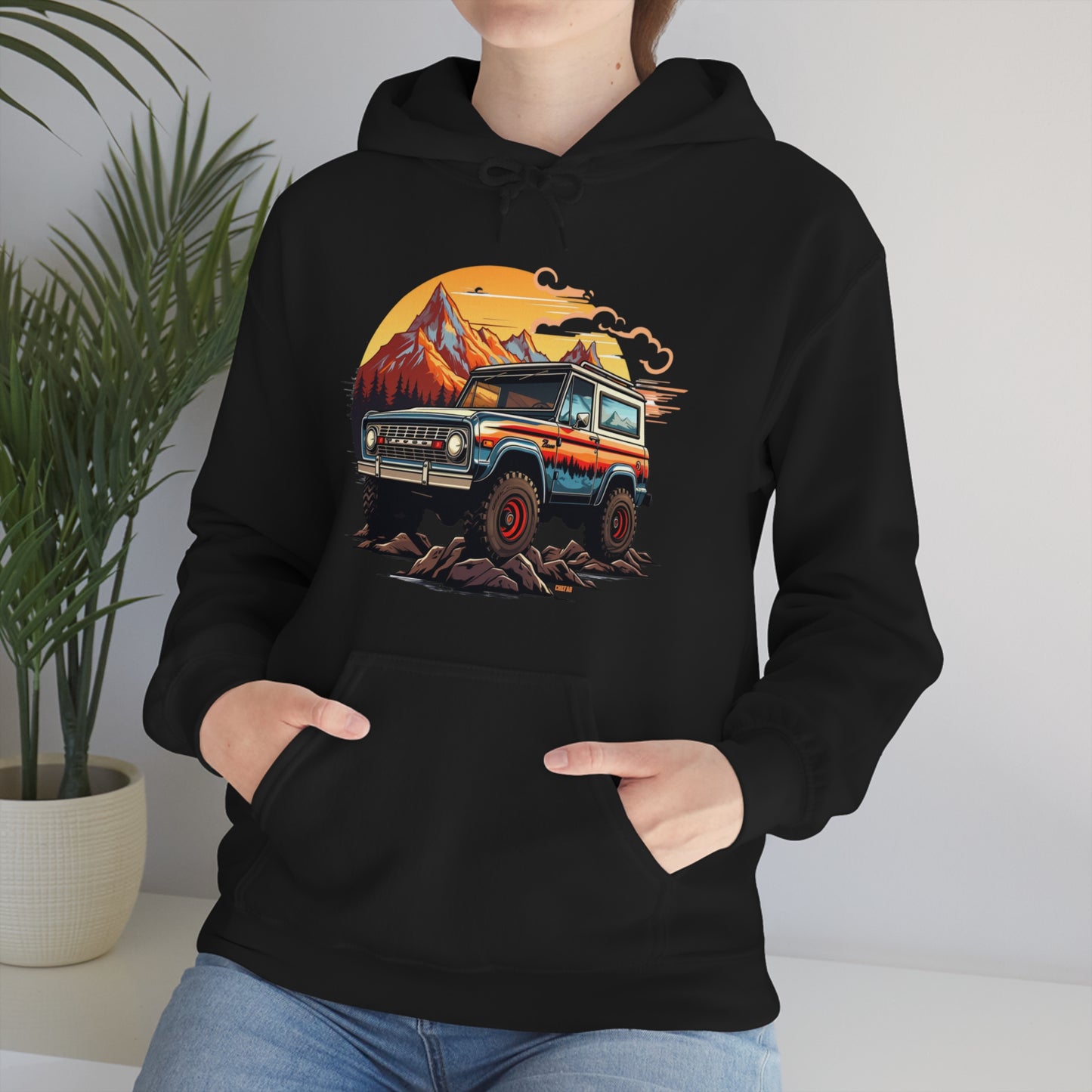 Retro, Rugged Charm, Unisex Heavy Blend Hooded Sweatshirt
