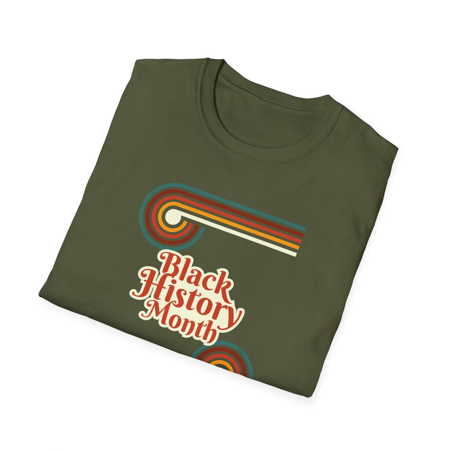 Chefao Retro Black History Month Emblem I, Unisex Softstyle T-Shirt