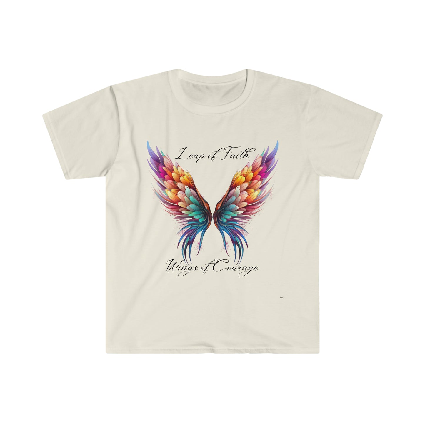 Leap of Faith, Wings of Courage, Unisex Softstyle T-Shirt