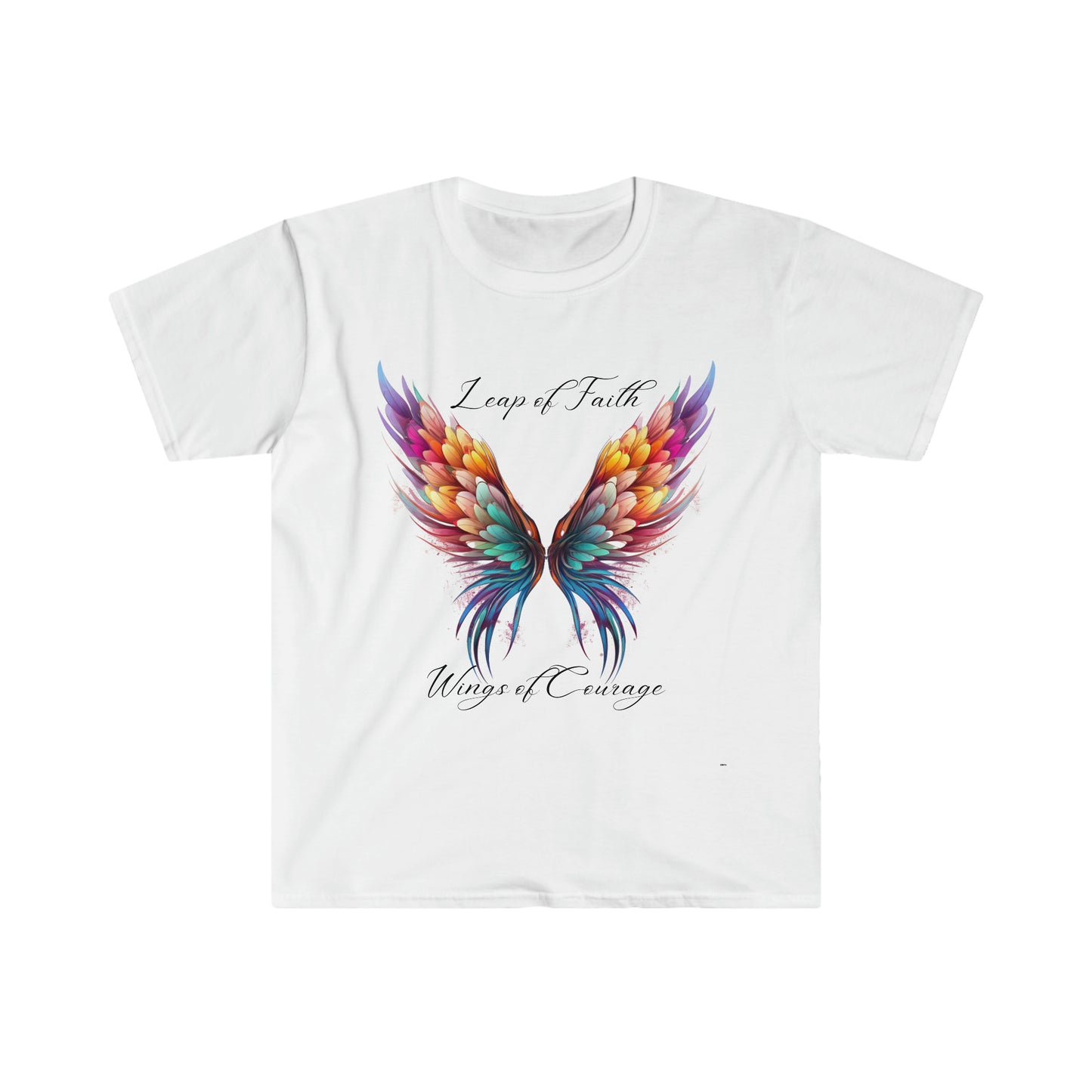 Leap of Faith, Wings of Courage, Unisex Softstyle T-Shirt