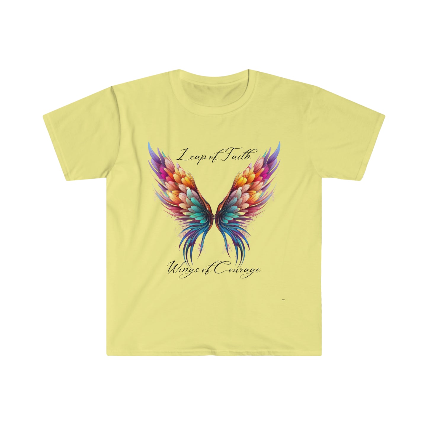 Leap of Faith, Wings of Courage, Unisex Softstyle T-Shirt