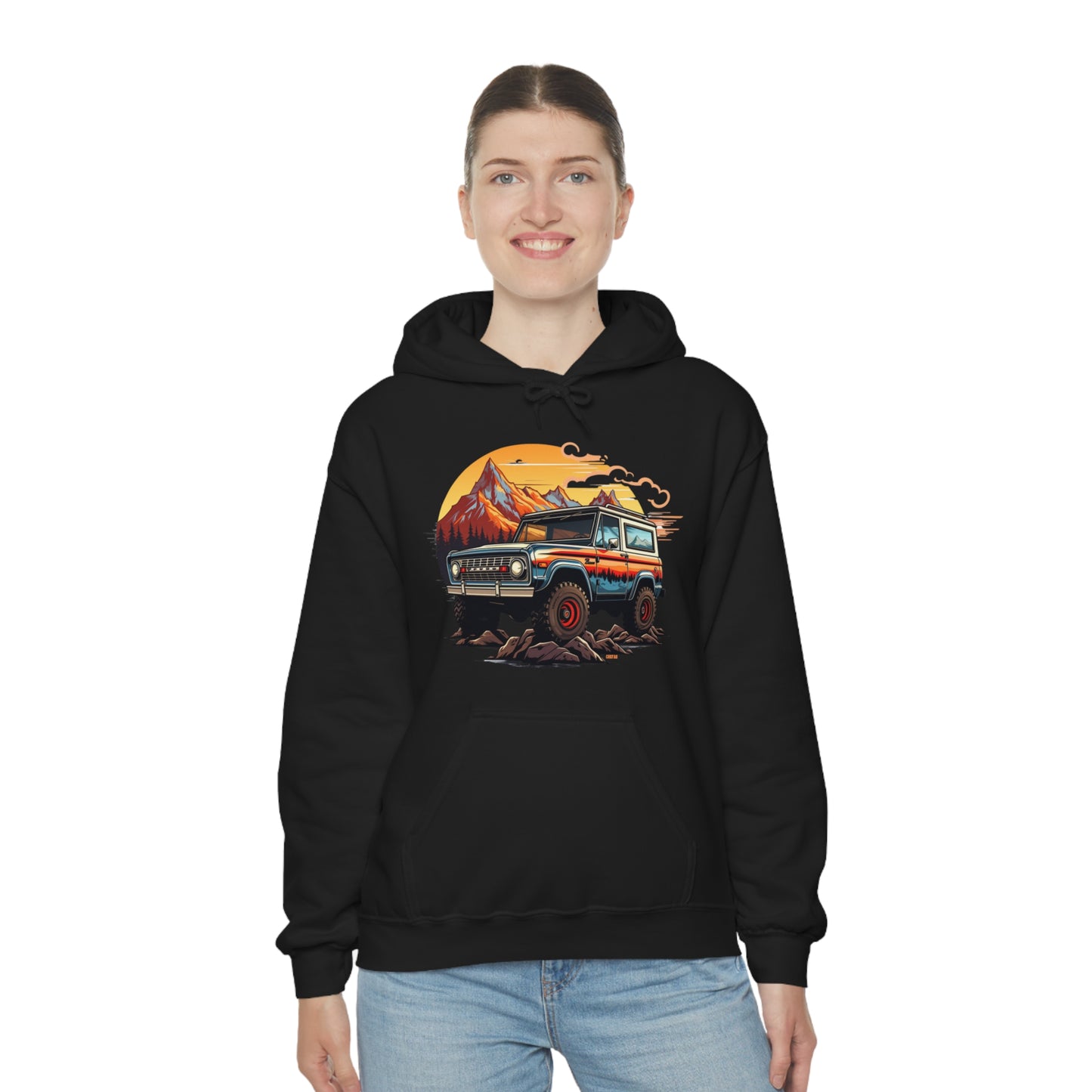 Retro, Rugged Charm, Unisex Heavy Blend Hooded Sweatshirt