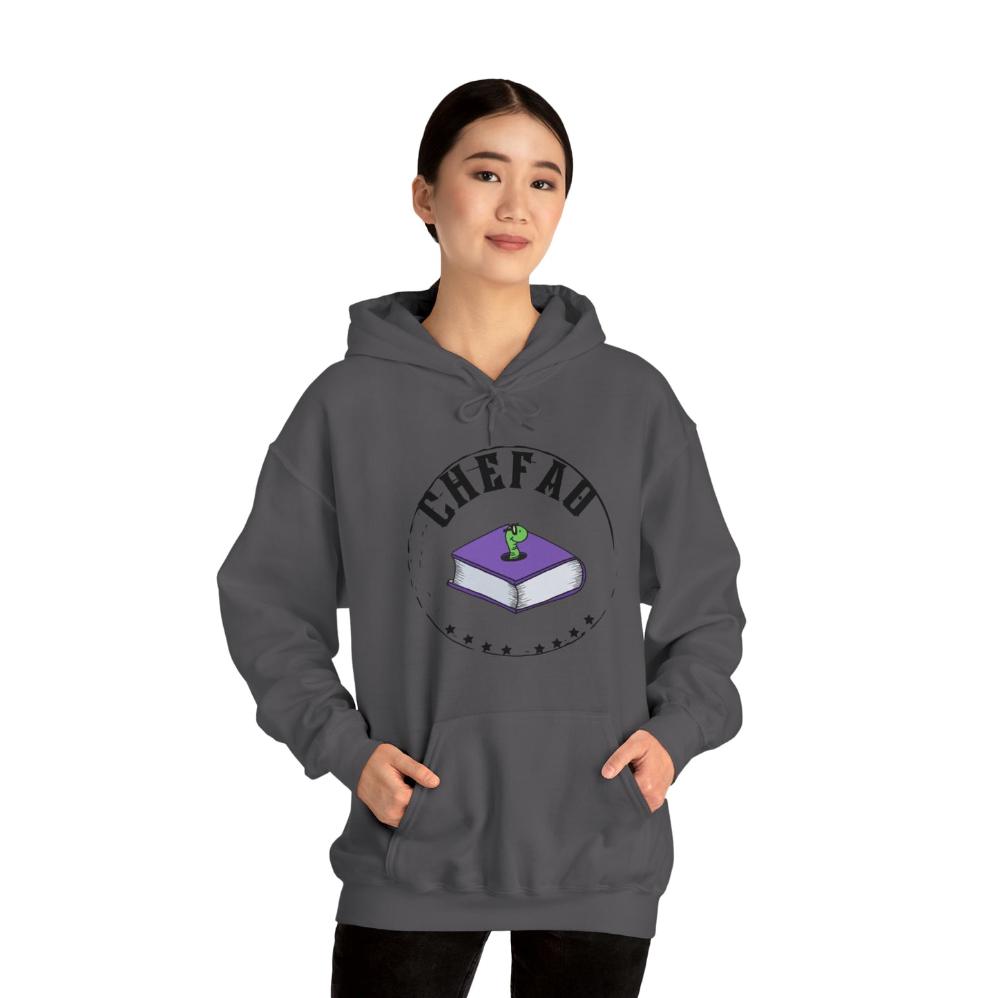 Chefao Bookworm I, Unisex Heavy Blend Hooded Sweatshirt