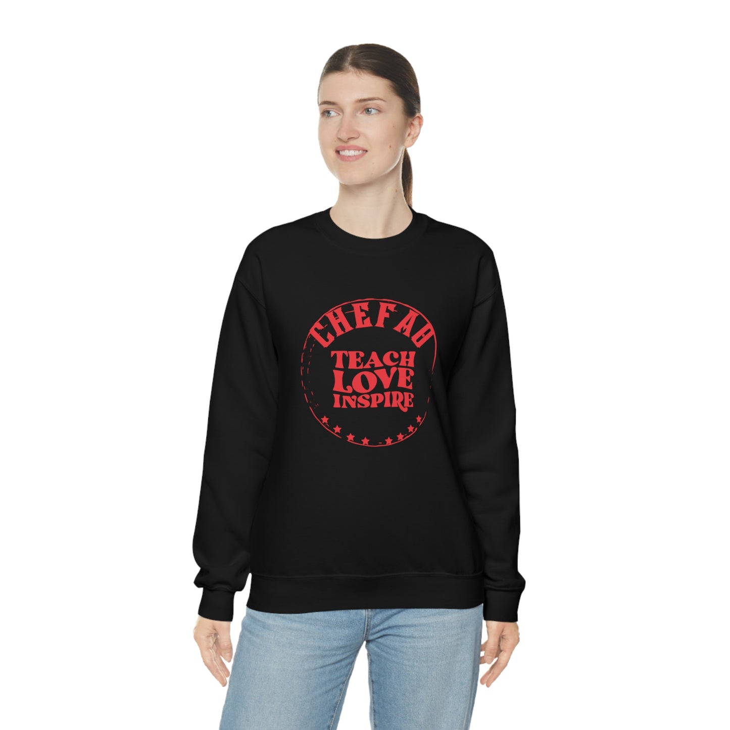 Chefao Teacher IV, Unisex Heavy Blend Crewneck Sweatshirt