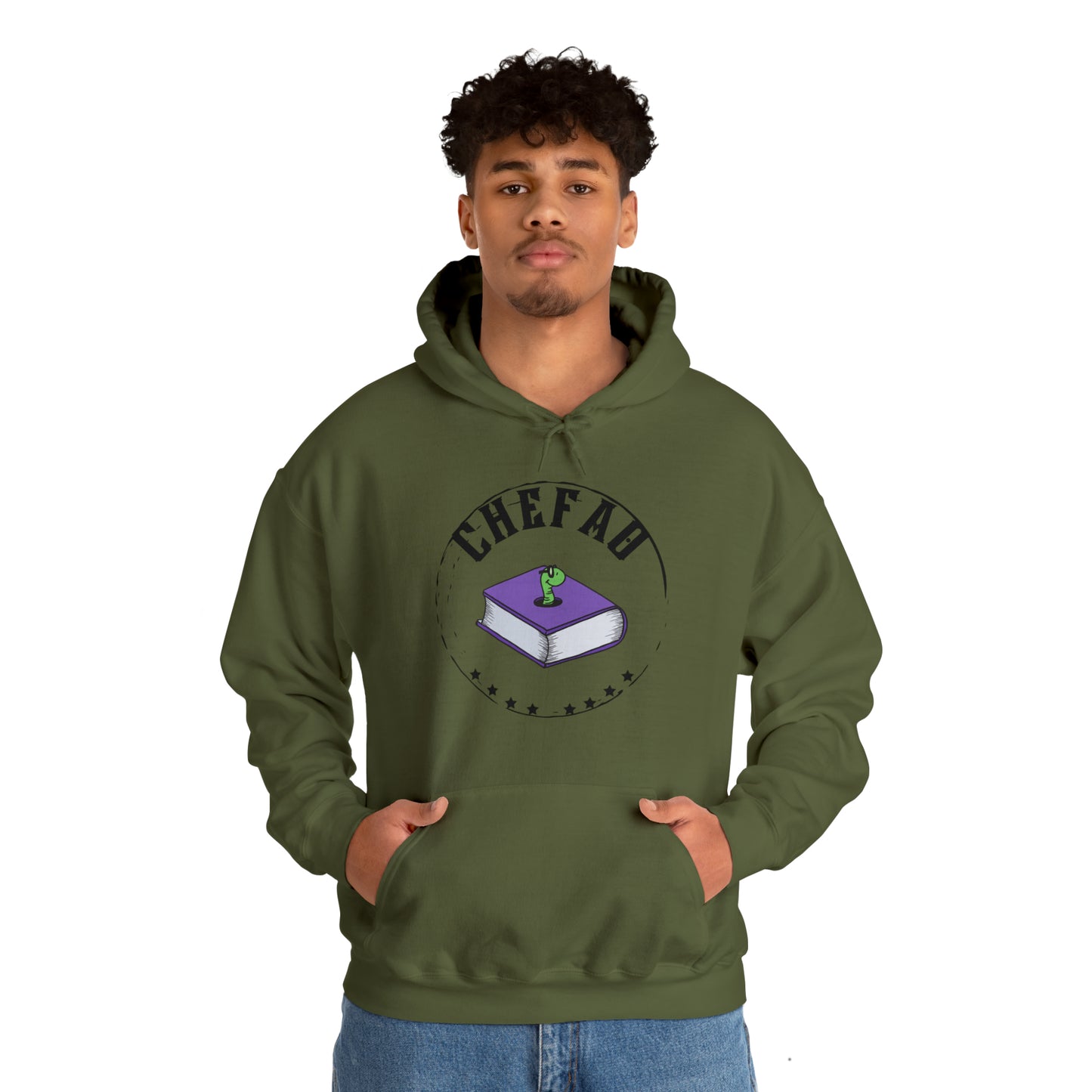 Chefao Bookworm I, Unisex Heavy Blend Hooded Sweatshirt