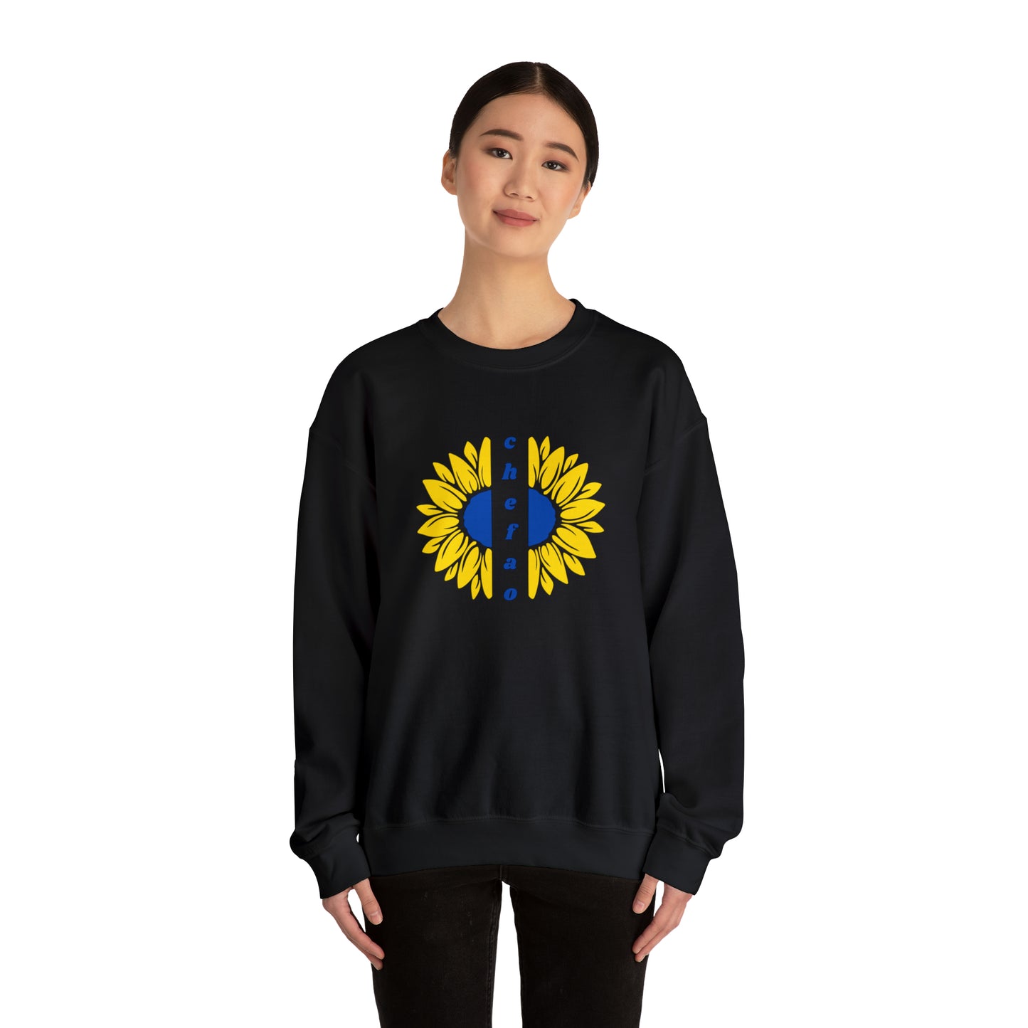 Chefao Sunflower II, Unisex Heavy Blend Crewneck Sweatshirt