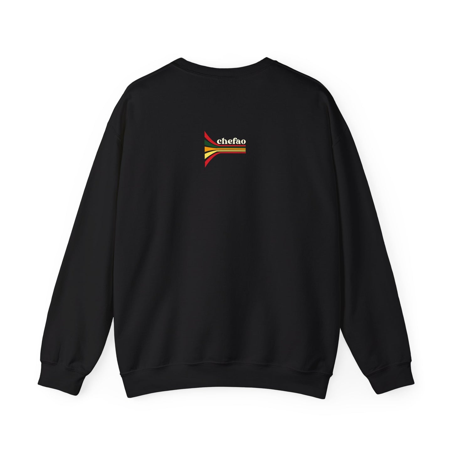 Chefao Retro Black History Month Emblem III, Unisex Heavy Blend™ Crewneck Sweatshirt