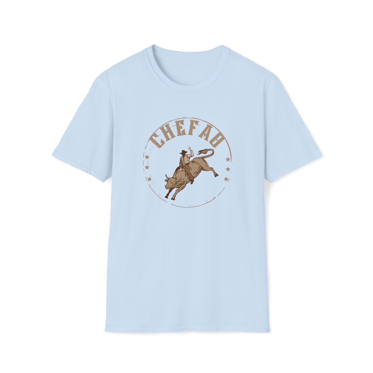 Chefao Bull Riding I, Unisex Softstyle T-Shirt