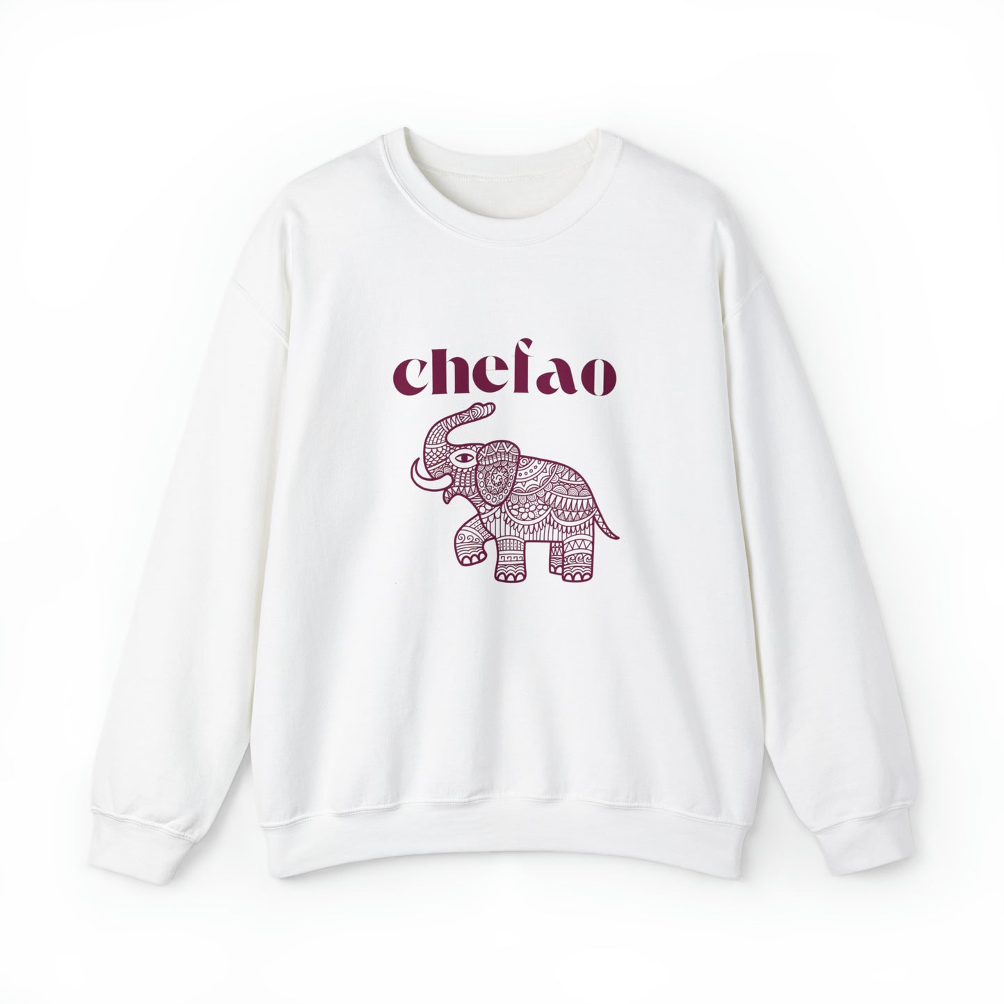Chefao Elephant III, Unisex Heavy Blend Crewneck Sweatshirt
