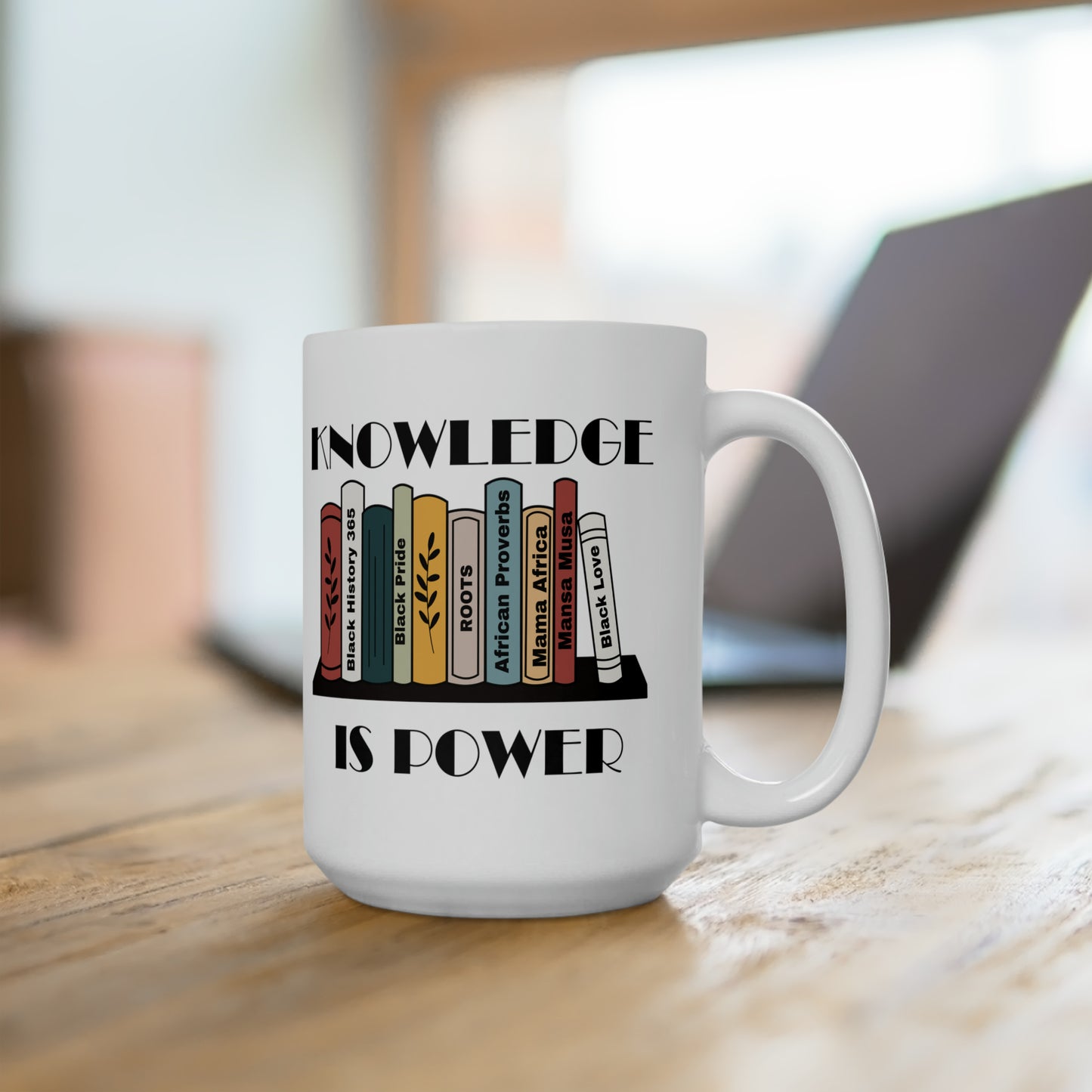 Chefao Knowledge is Power I, Ceramic Mug 15oz