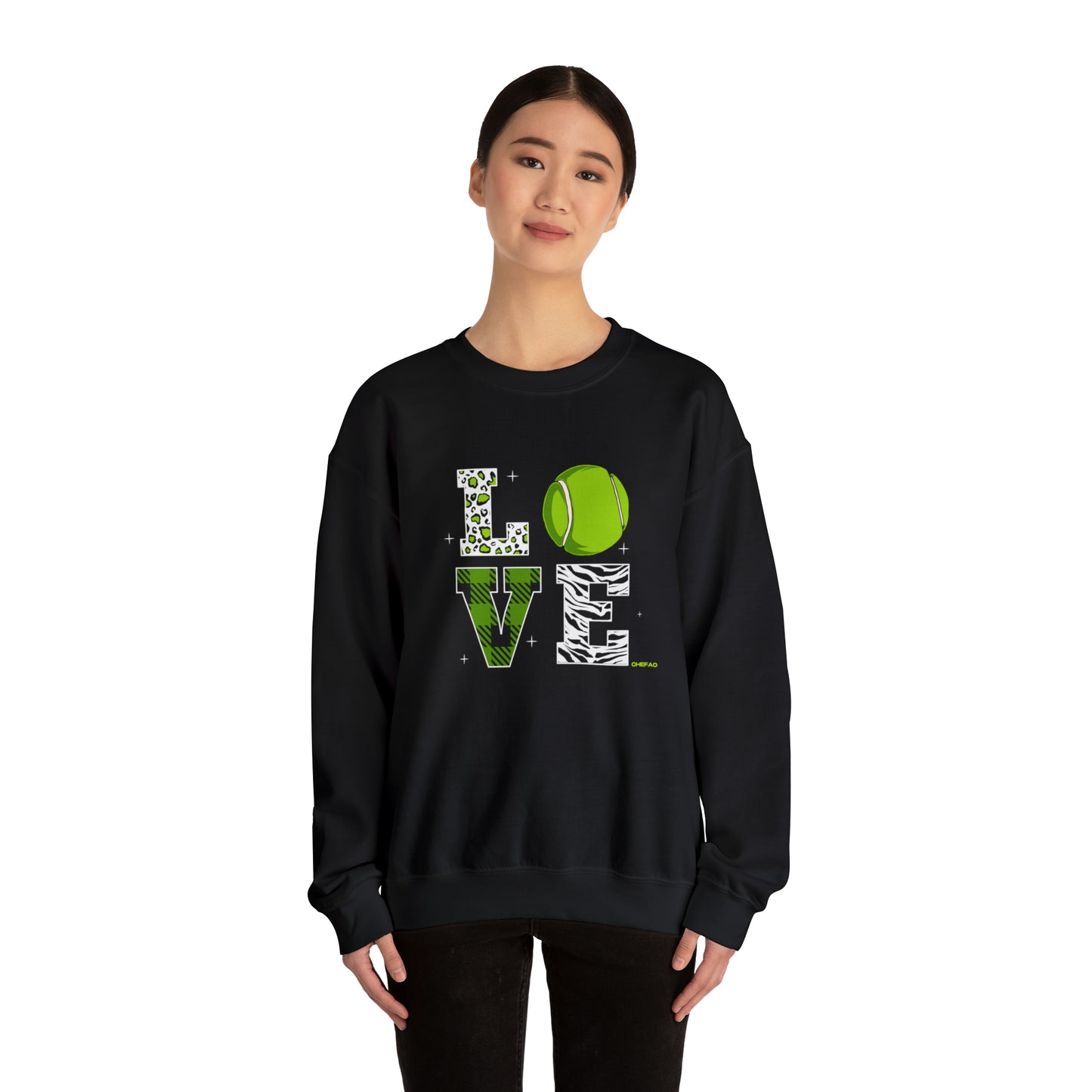 Chefao Love Tennis I, Unisex Heavy Blend Crewneck Sweatshirt