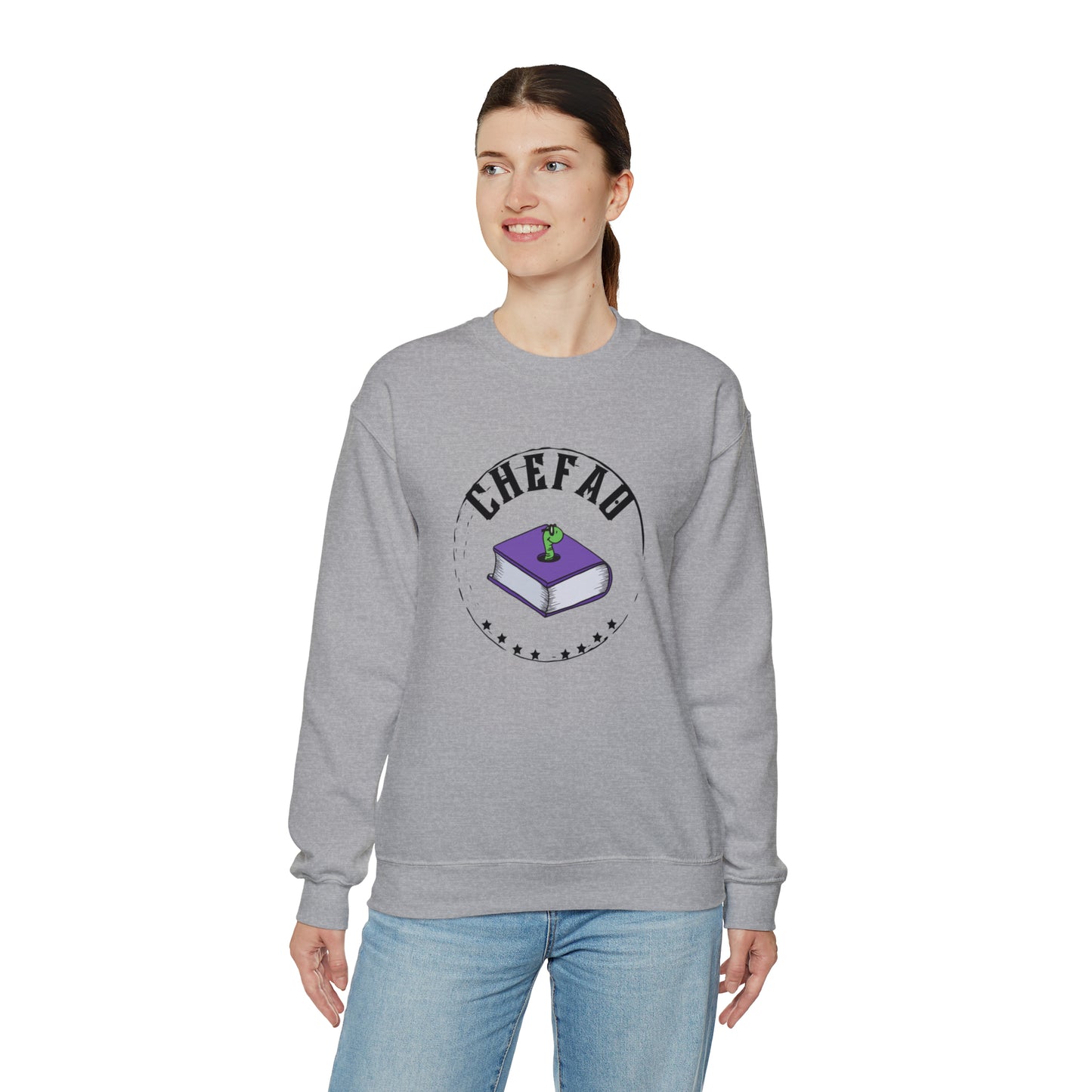 Chefao Bookworm I, Unisex Heavy Blend Crewneck Sweatshirt