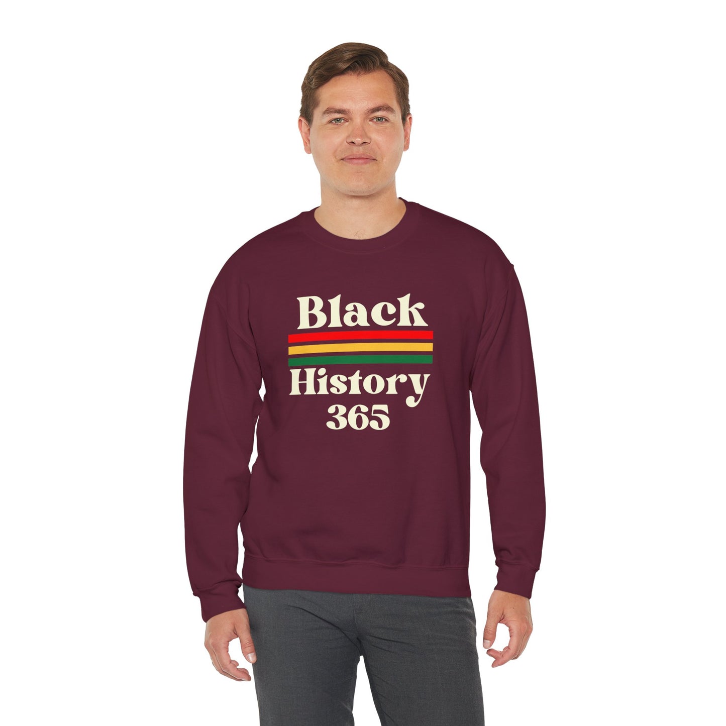 Chefao Black History 365, Unisex Heavy Blend™ Crewneck Sweatshirt