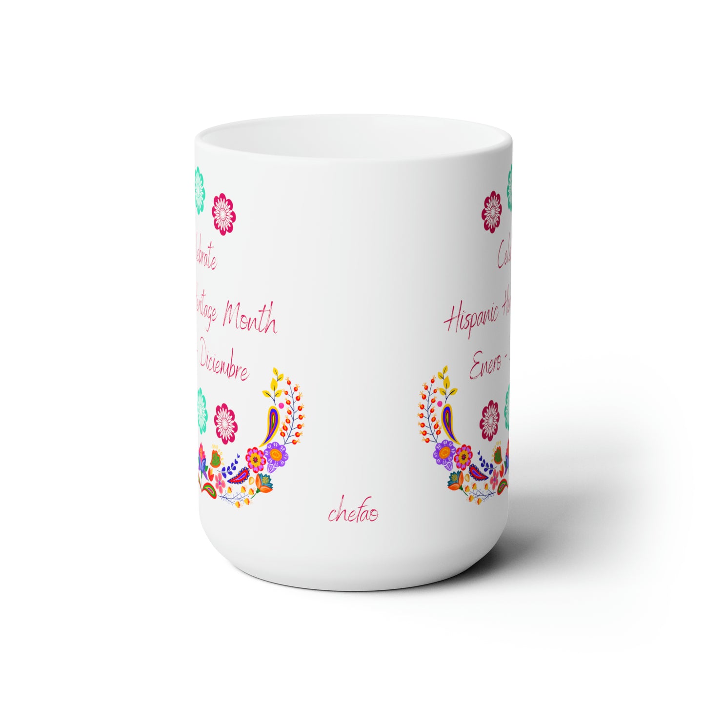 Celebrate Hispanic Heritage Month I, Ceramic Mug 15oz