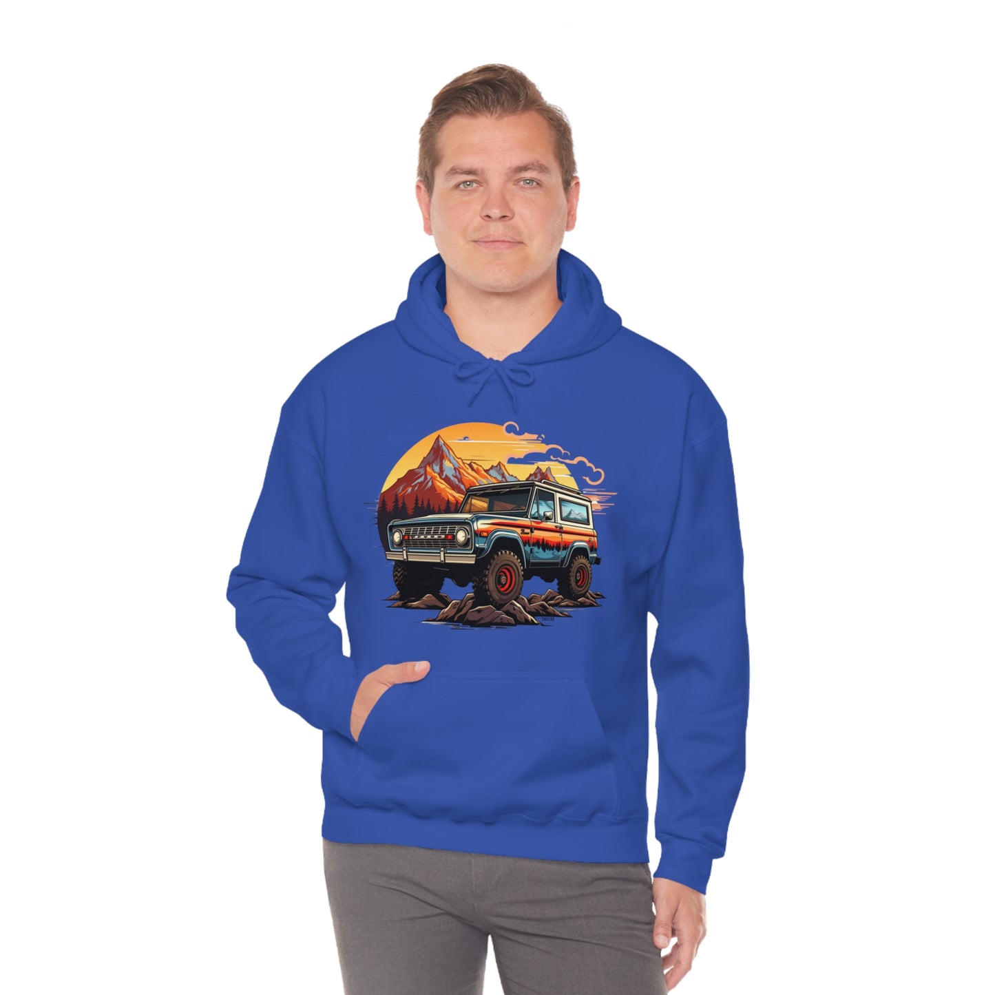 Retro, Rugged Charm, Unisex Heavy Blend Hooded Sweatshirt