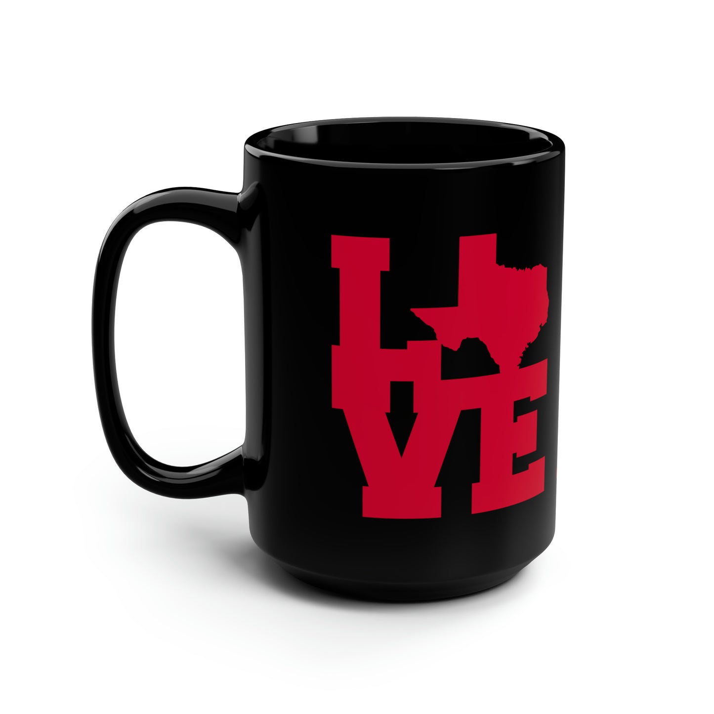 Chefao Love Texas I, Black Mug, 15oz