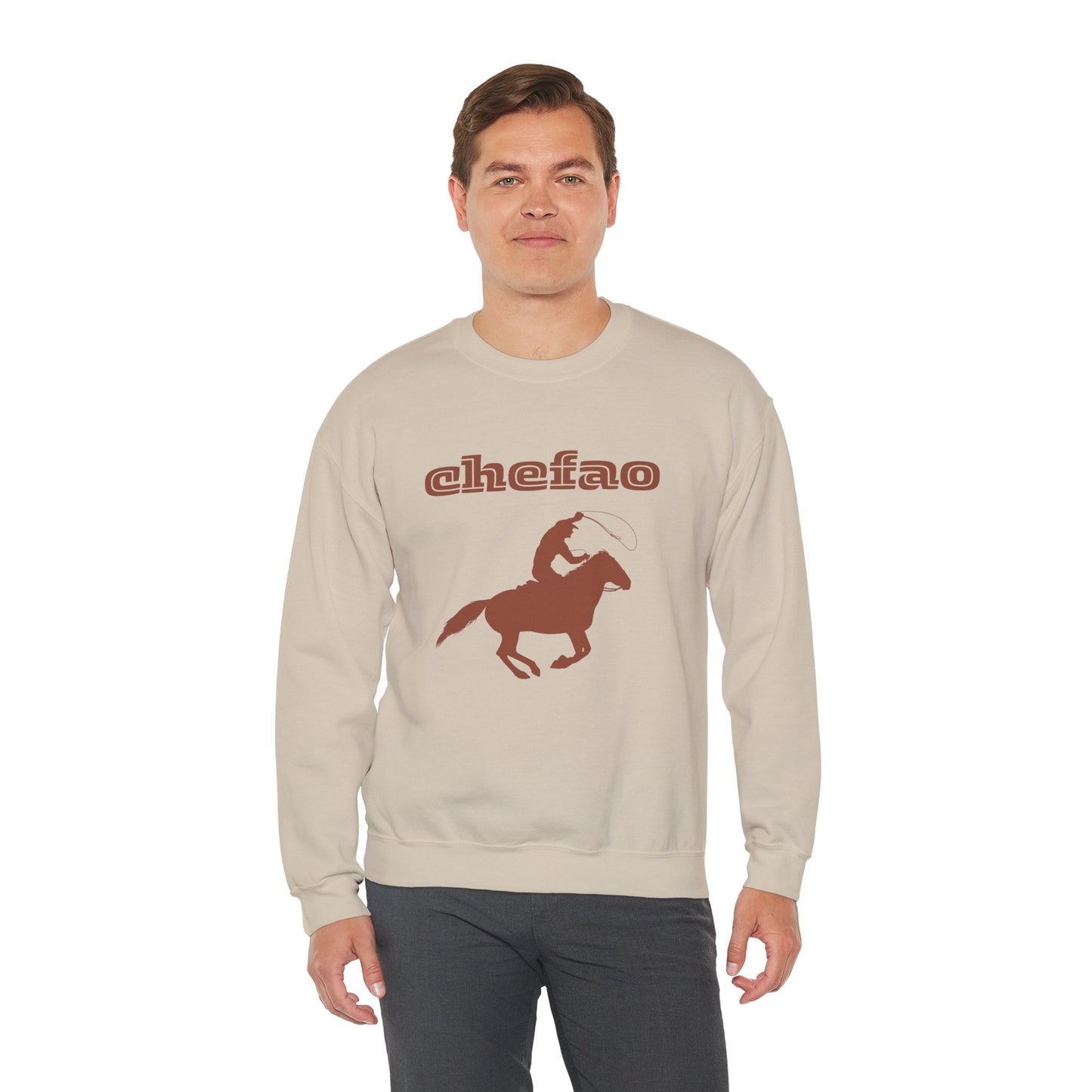 Chefao Cowboy III, Unisex Heavy Blend Crewneck Sweatshirt