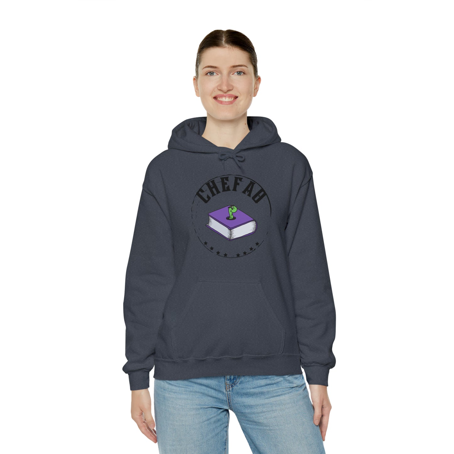 Chefao Bookworm I, Unisex Heavy Blend Hooded Sweatshirt