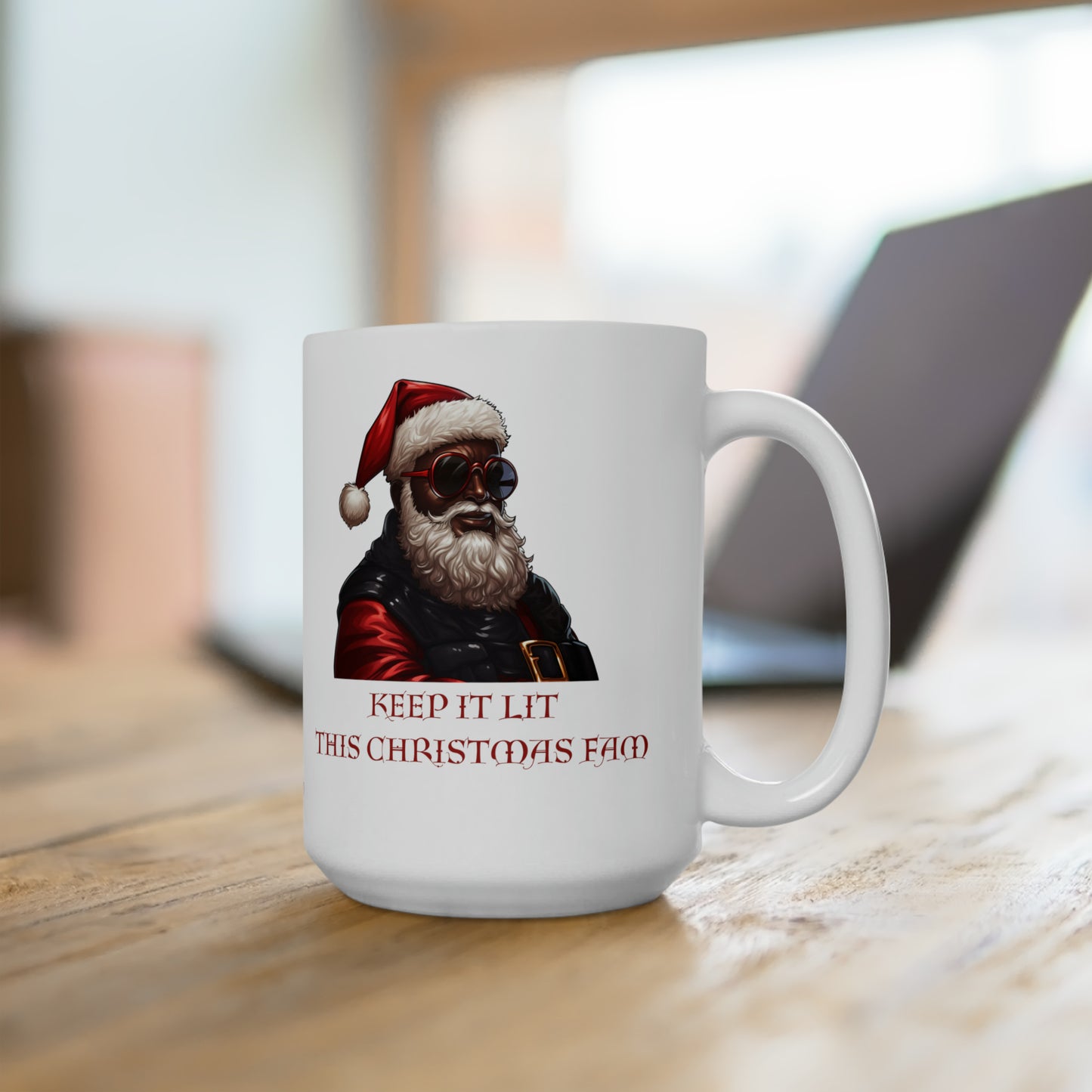 Keep It Lit This Christmas Fam, Ceramic Mug 15oz