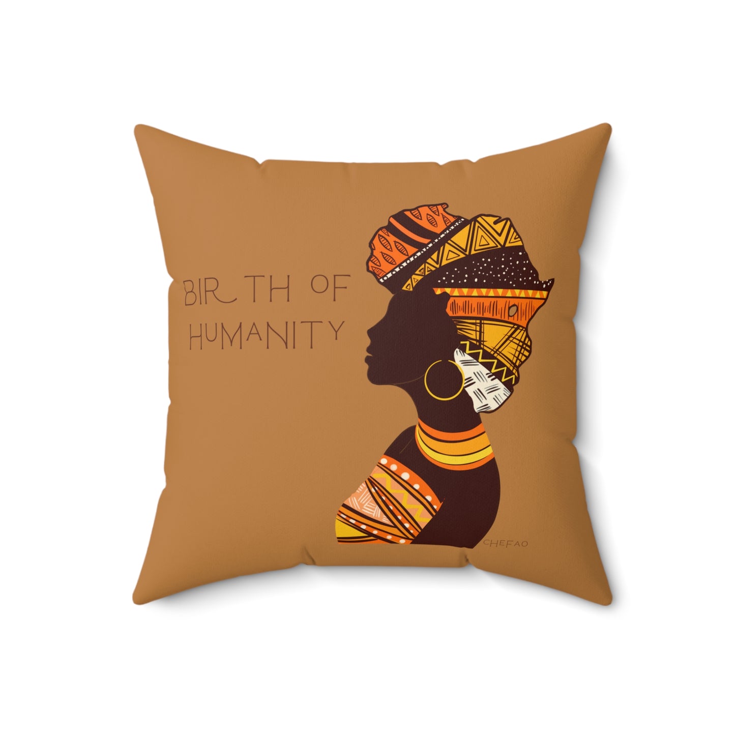 Birth of Humanity™ I, Spun Polyester Square Pillow