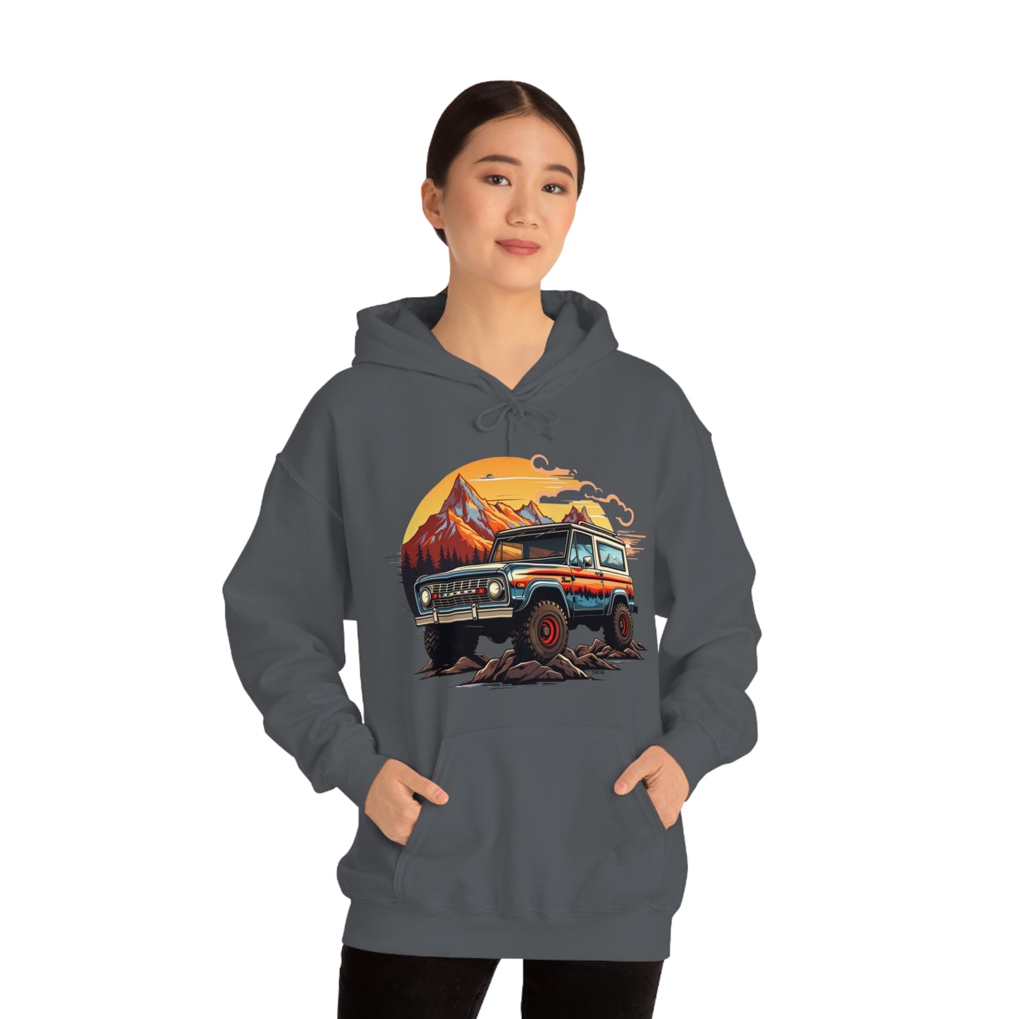 Retro, Rugged Charm, Unisex Heavy Blend Hooded Sweatshirt