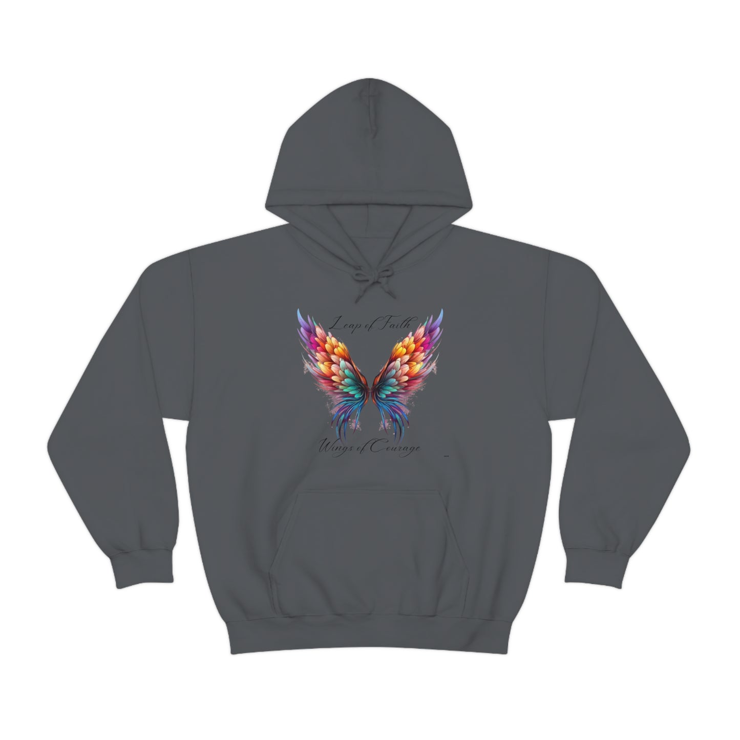 Leap of Faith, Wings of Courage, Unisex Heavy Blend Hooded Sweatshirt
