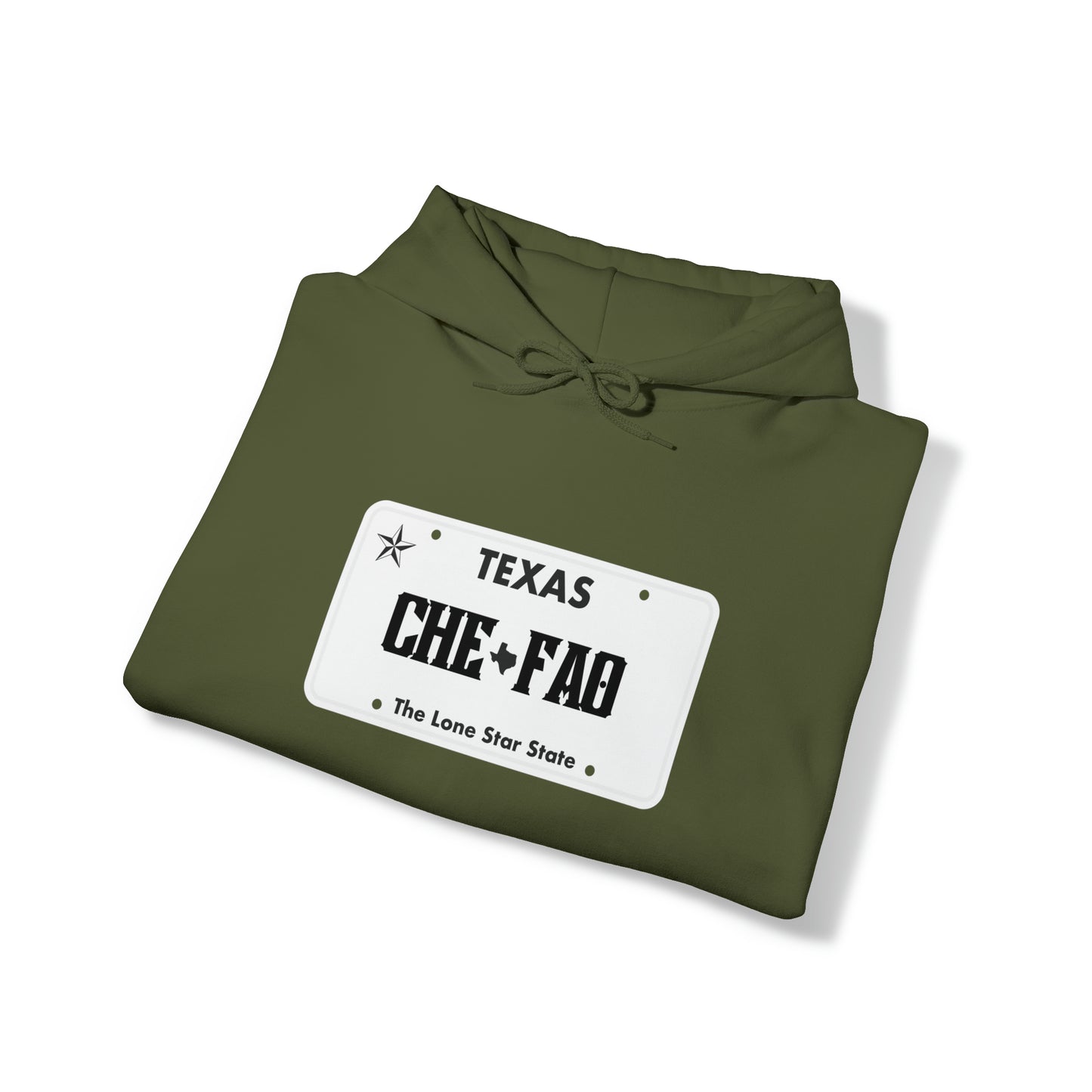 Chefao Texas License Plate I, Unisex Heavy Blend Hooded Sweatshirt