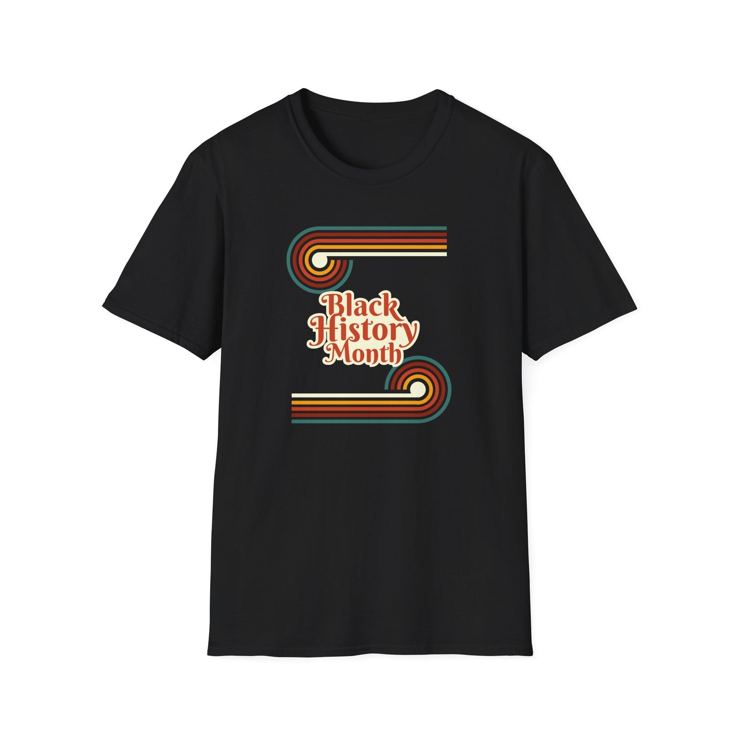 Chefao Retro Black History Month Emblem I, Unisex Softstyle T-Shirt