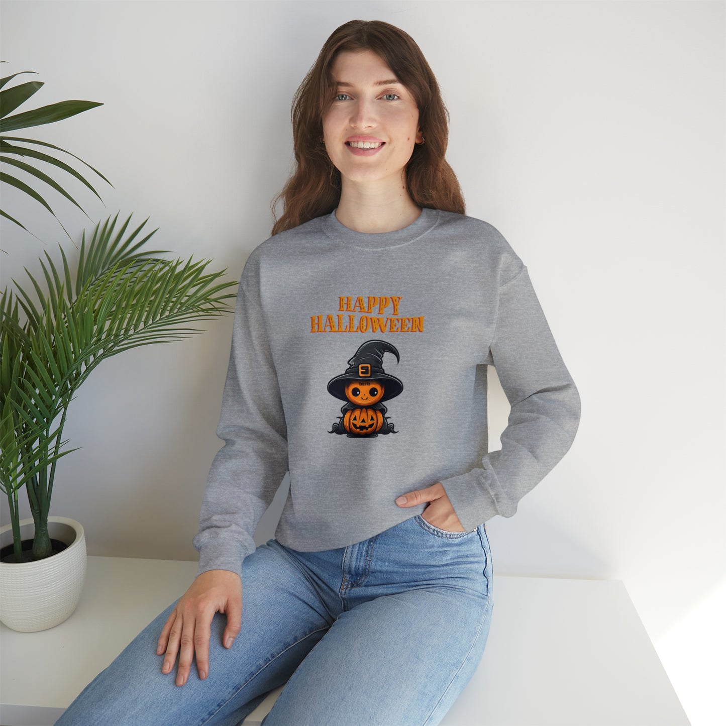 Happy Halloween, Unisex Heavy Blend Crewneck Sweatshirt
