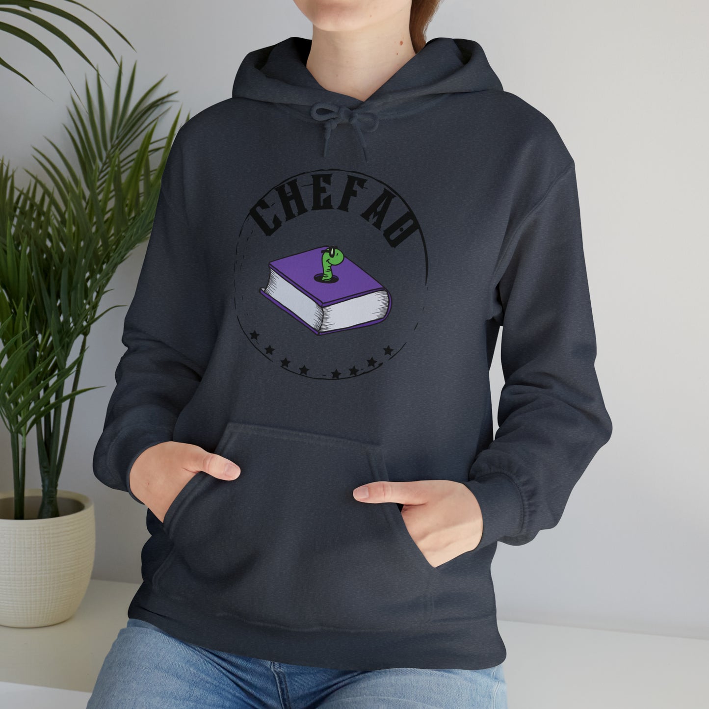 Chefao Bookworm I, Unisex Heavy Blend Hooded Sweatshirt